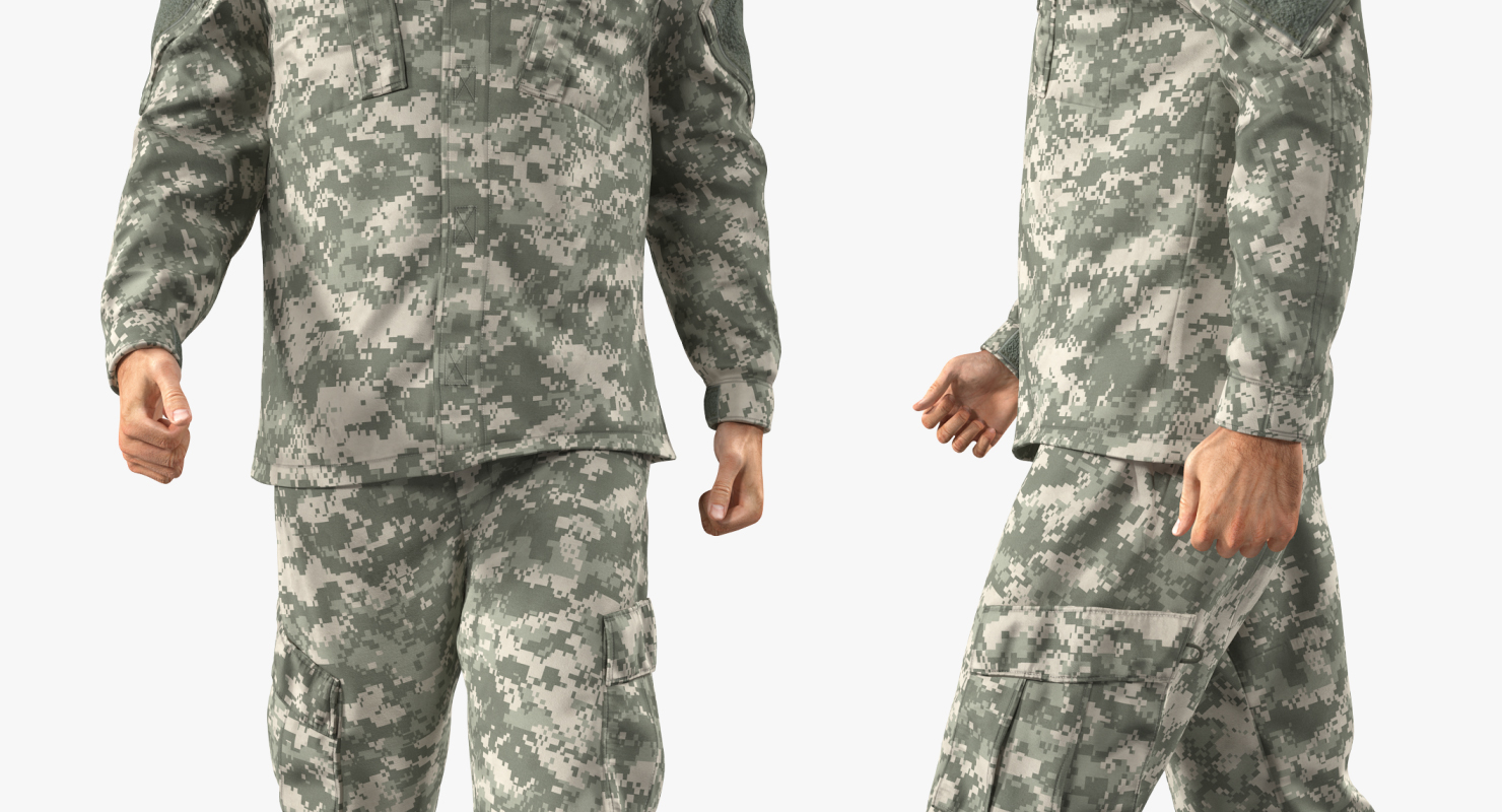 US Army Soldier Combat Uniform Marching 3D model