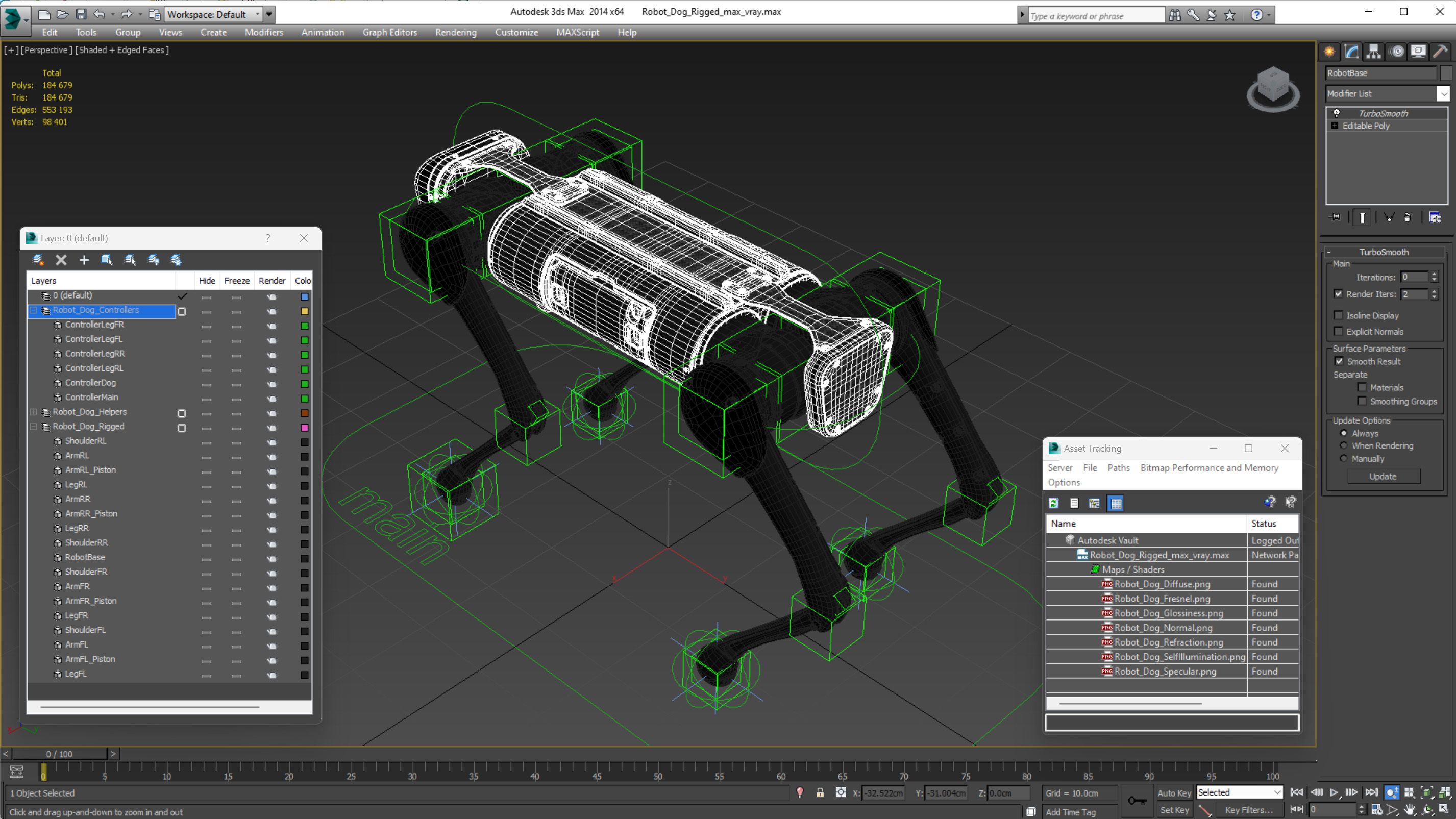 3D Robot Dog Rigged