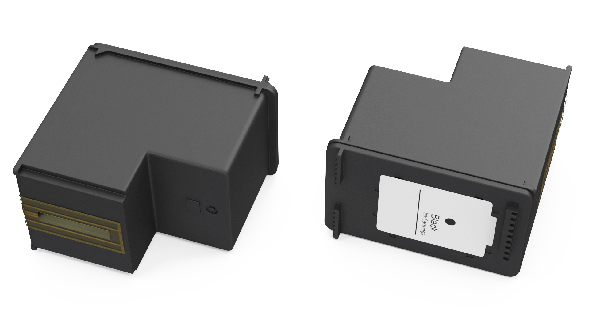 3D Box with Ink Cartridge Black model