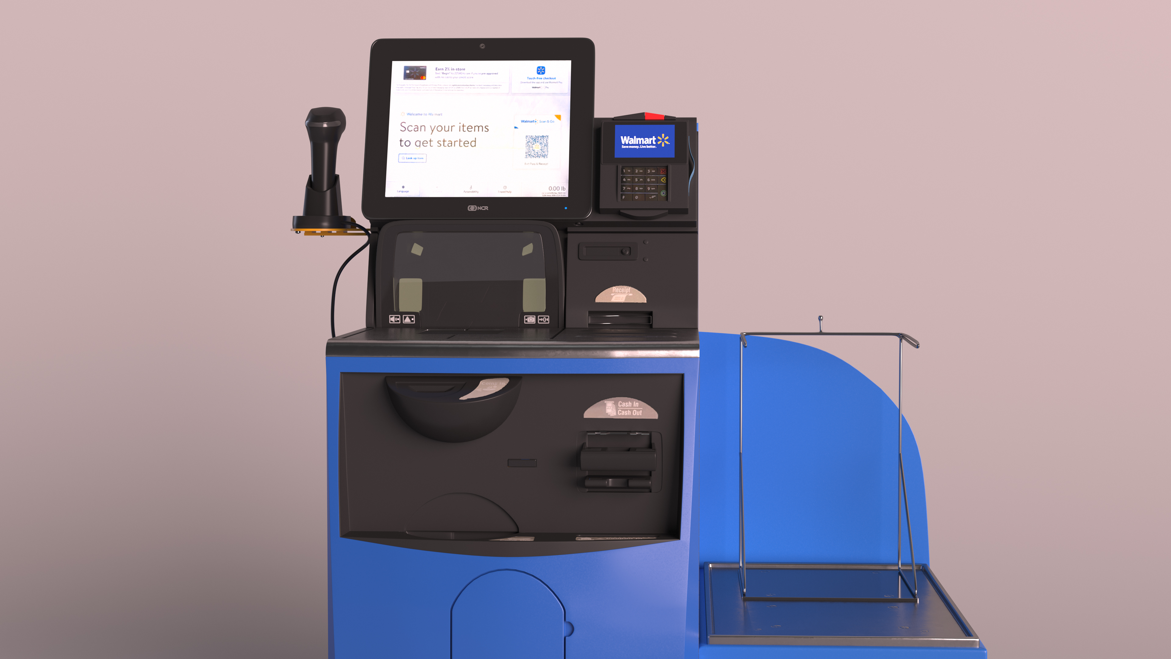 3D model Walmart Self Service Checkout Kiosk