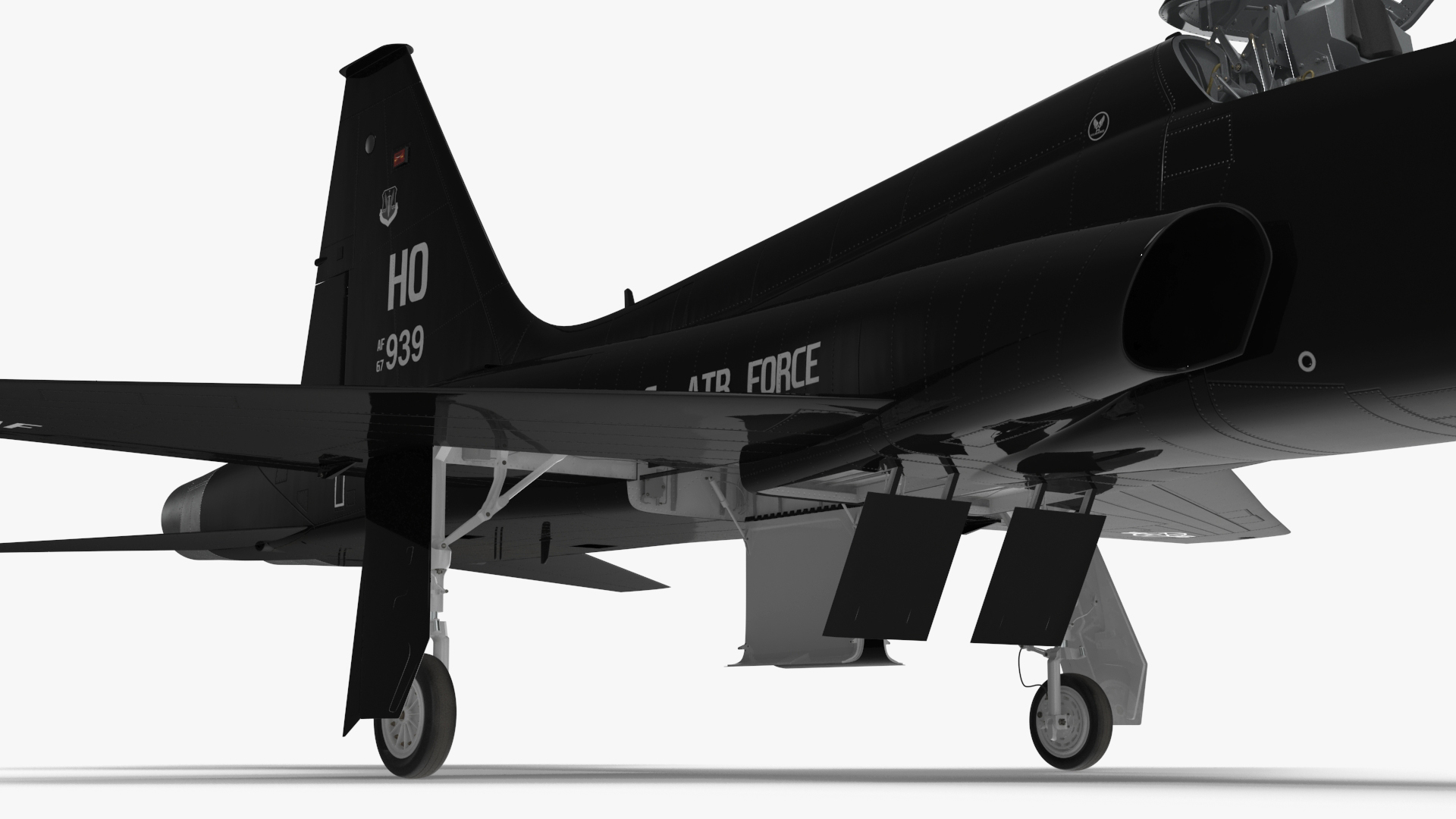 3D USAF T-38 Talon Jet Trainer Black model