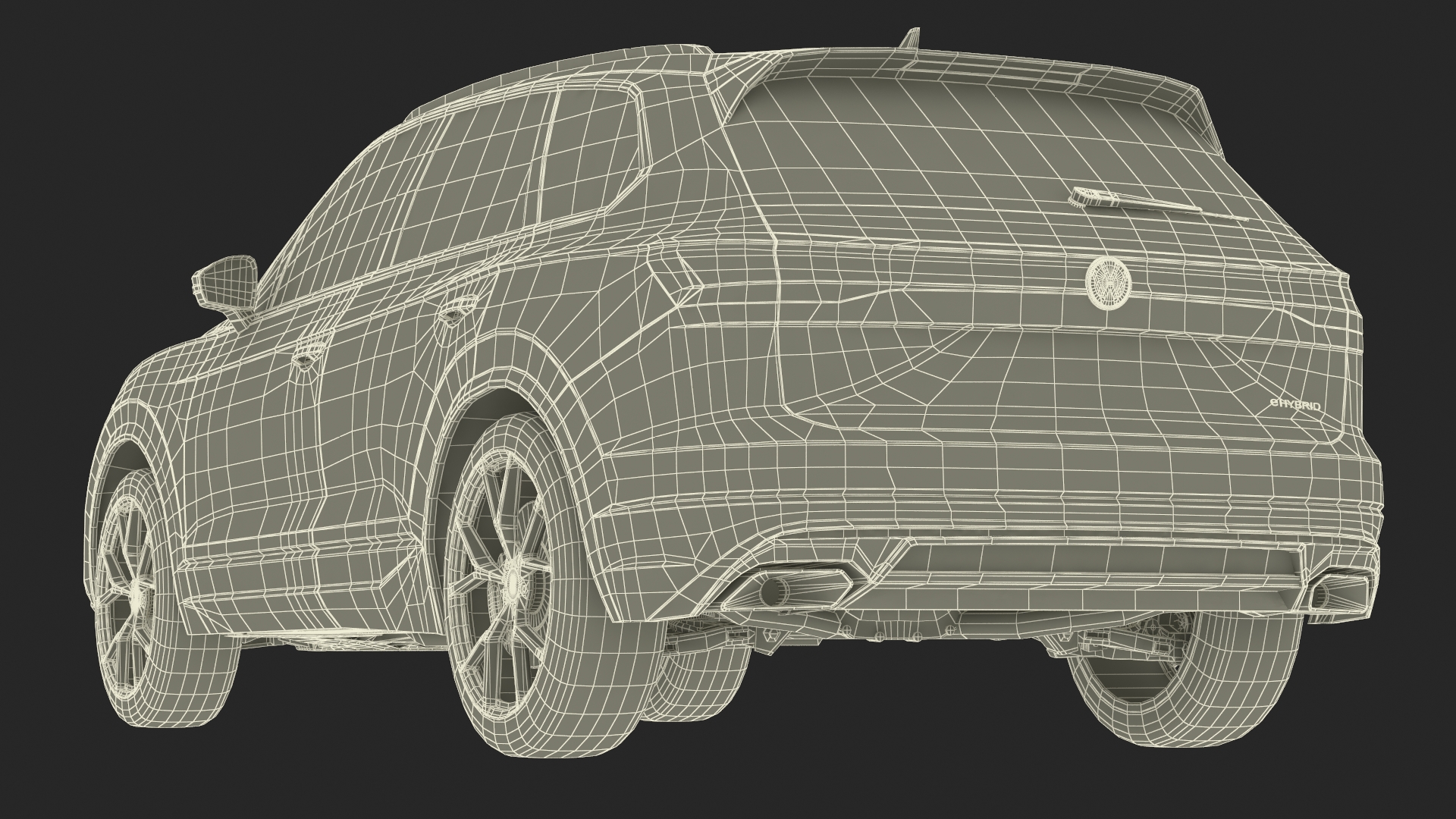 Volkswagen Touareg 2024 White Lights On 3D model