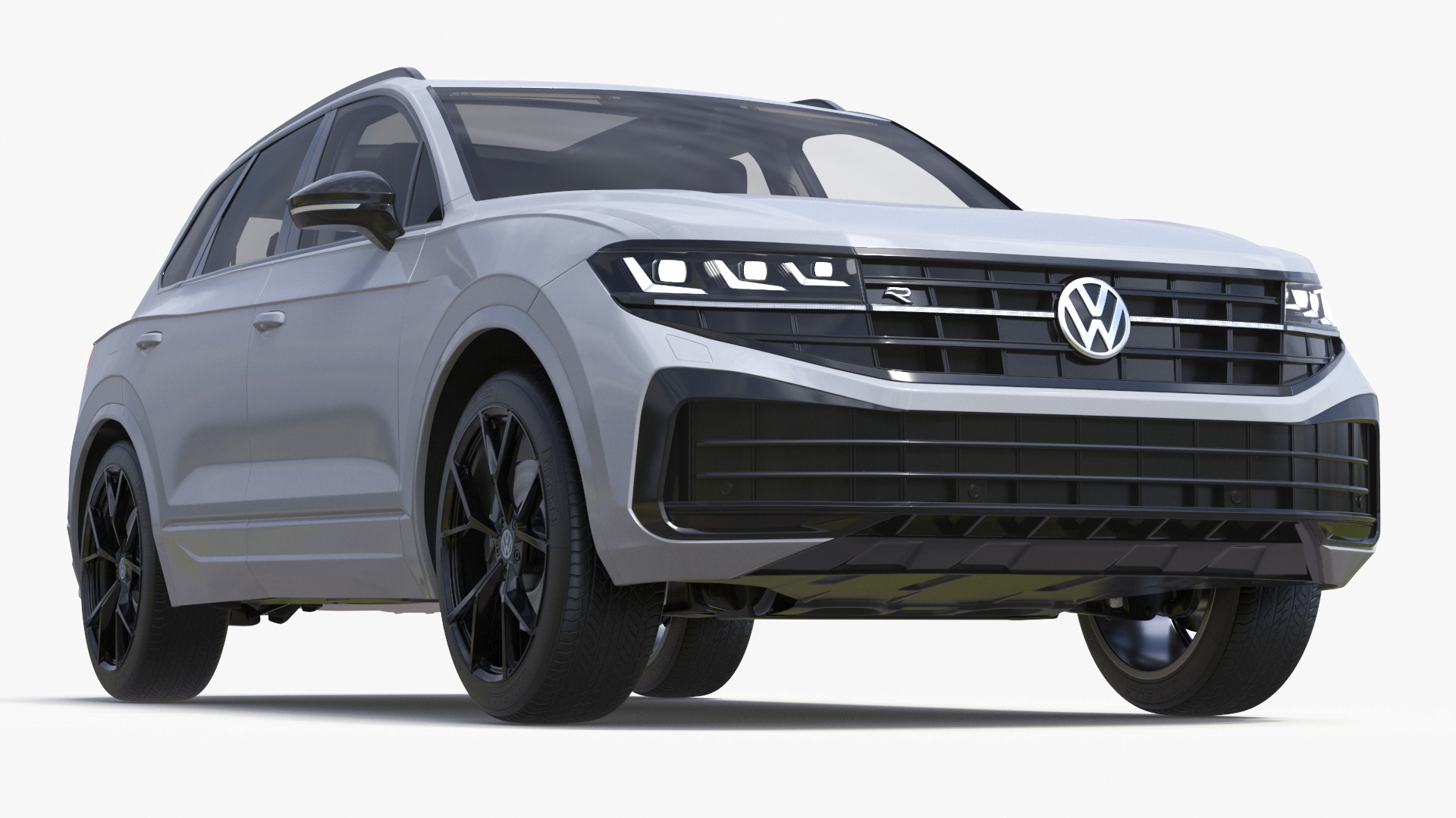 Volkswagen Touareg 2024 White Lights On 3D model