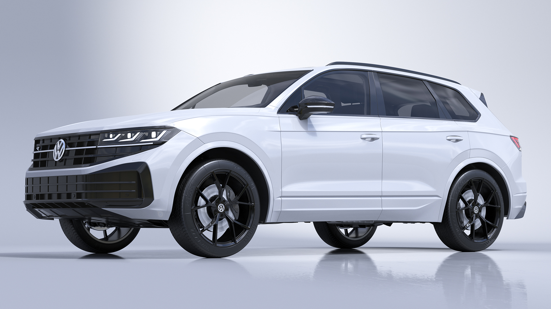 Volkswagen Touareg 2024 White Lights On 3D model