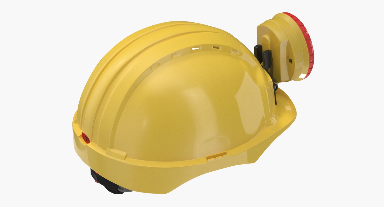 Mining Helmet with Light 3D model