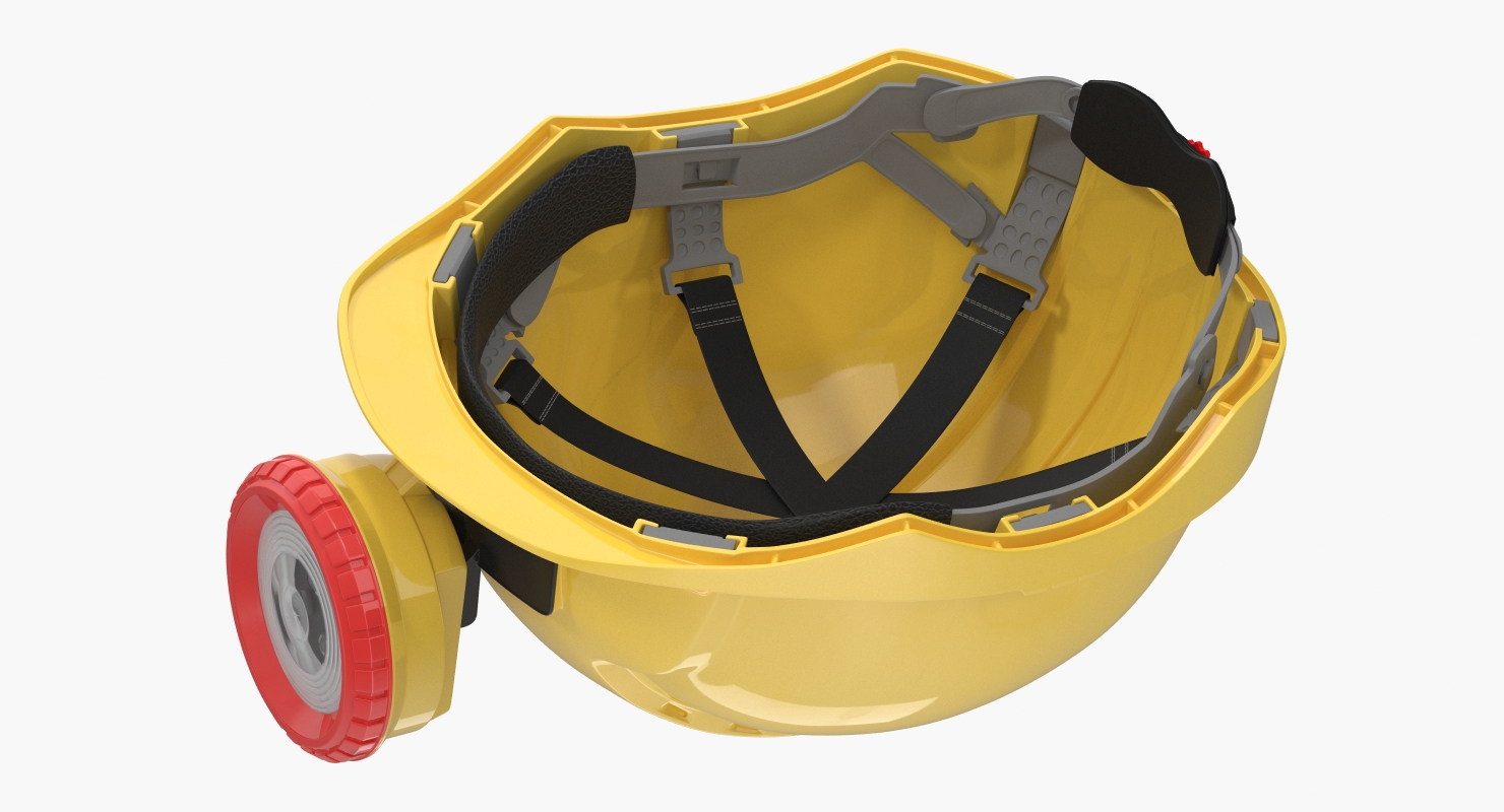 Mining Helmet with Light 3D model