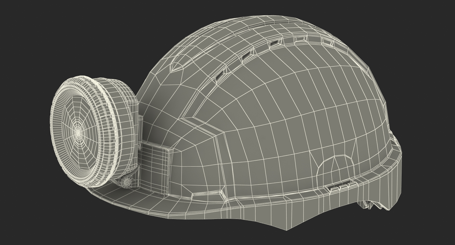 Mining Helmet with Light 3D model