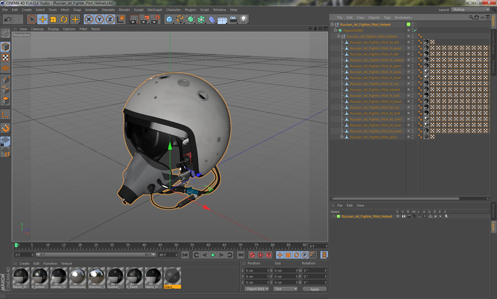 Russian Jet Fighter Pilot Helmet 3D