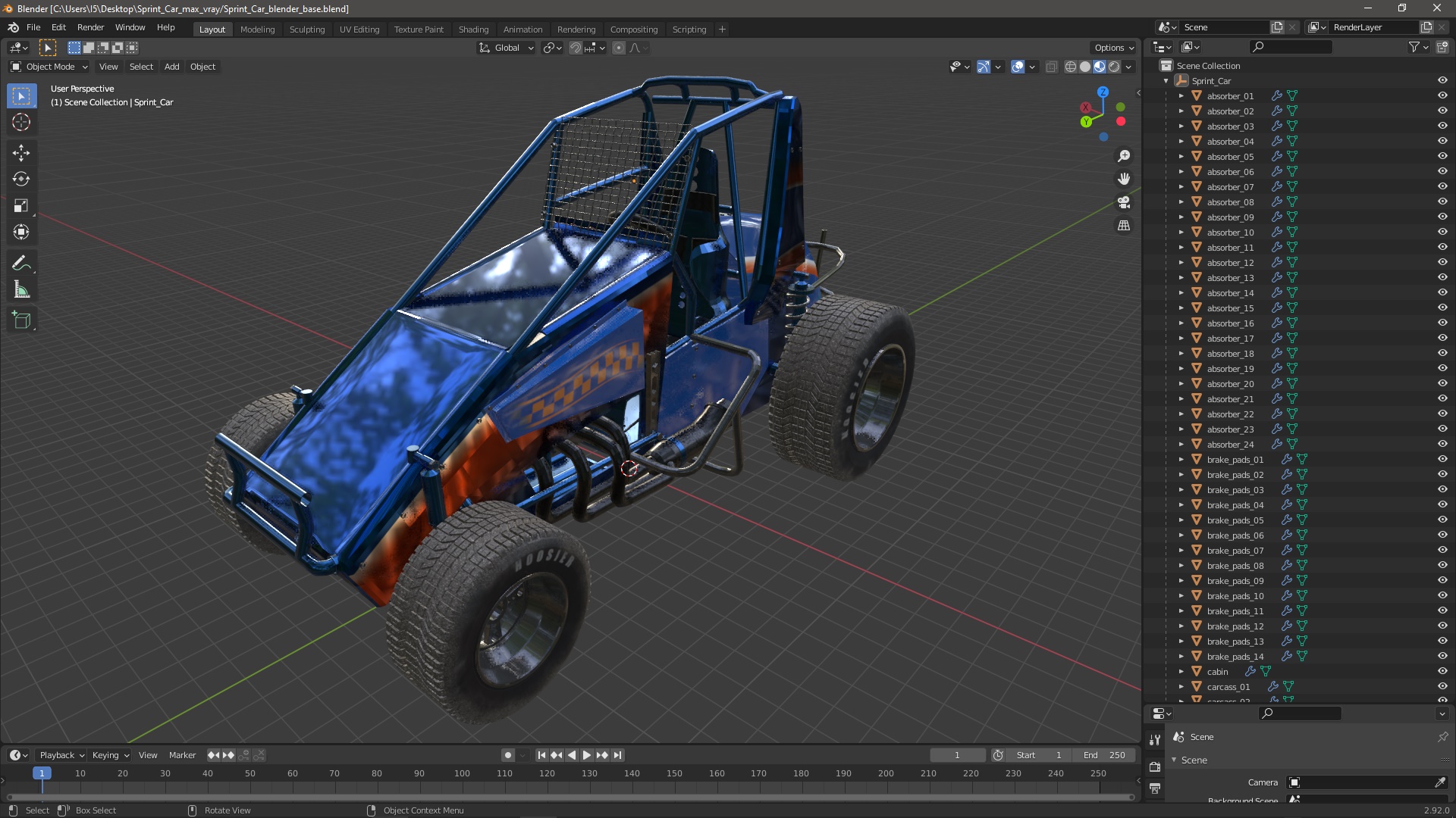 3D model Sprint Car