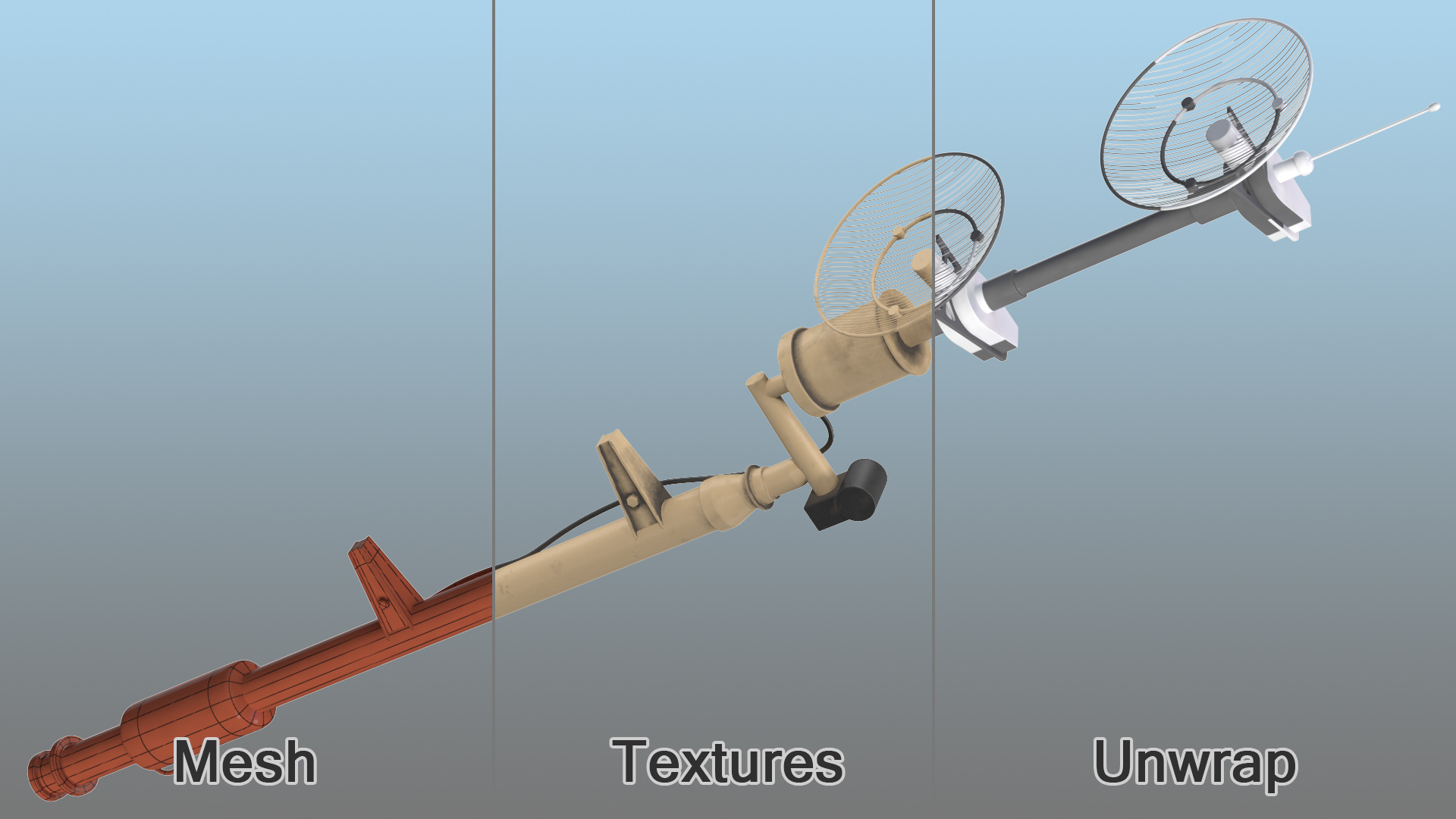 3D Military Antenna Desert model