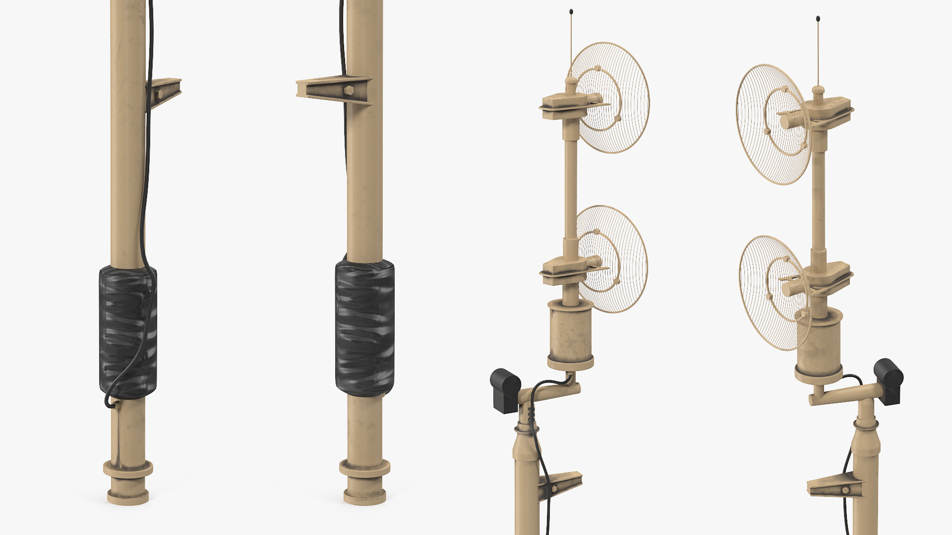 3D Military Antenna Desert model