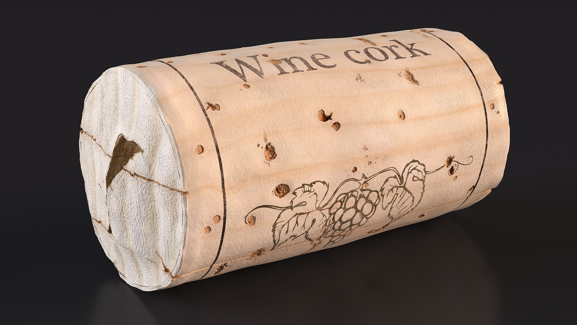 3D Wine Bottle Cork