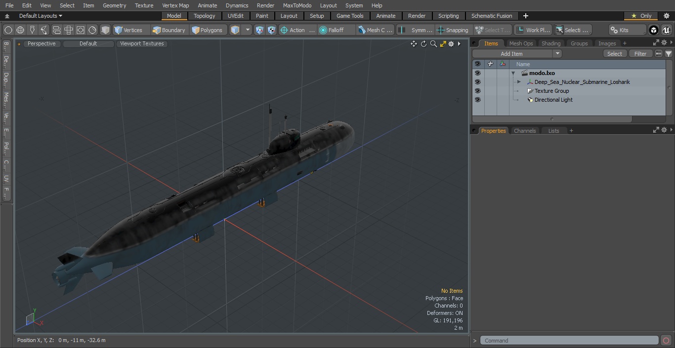 3D model Deep-Sea Nuclear Submarine Losharik