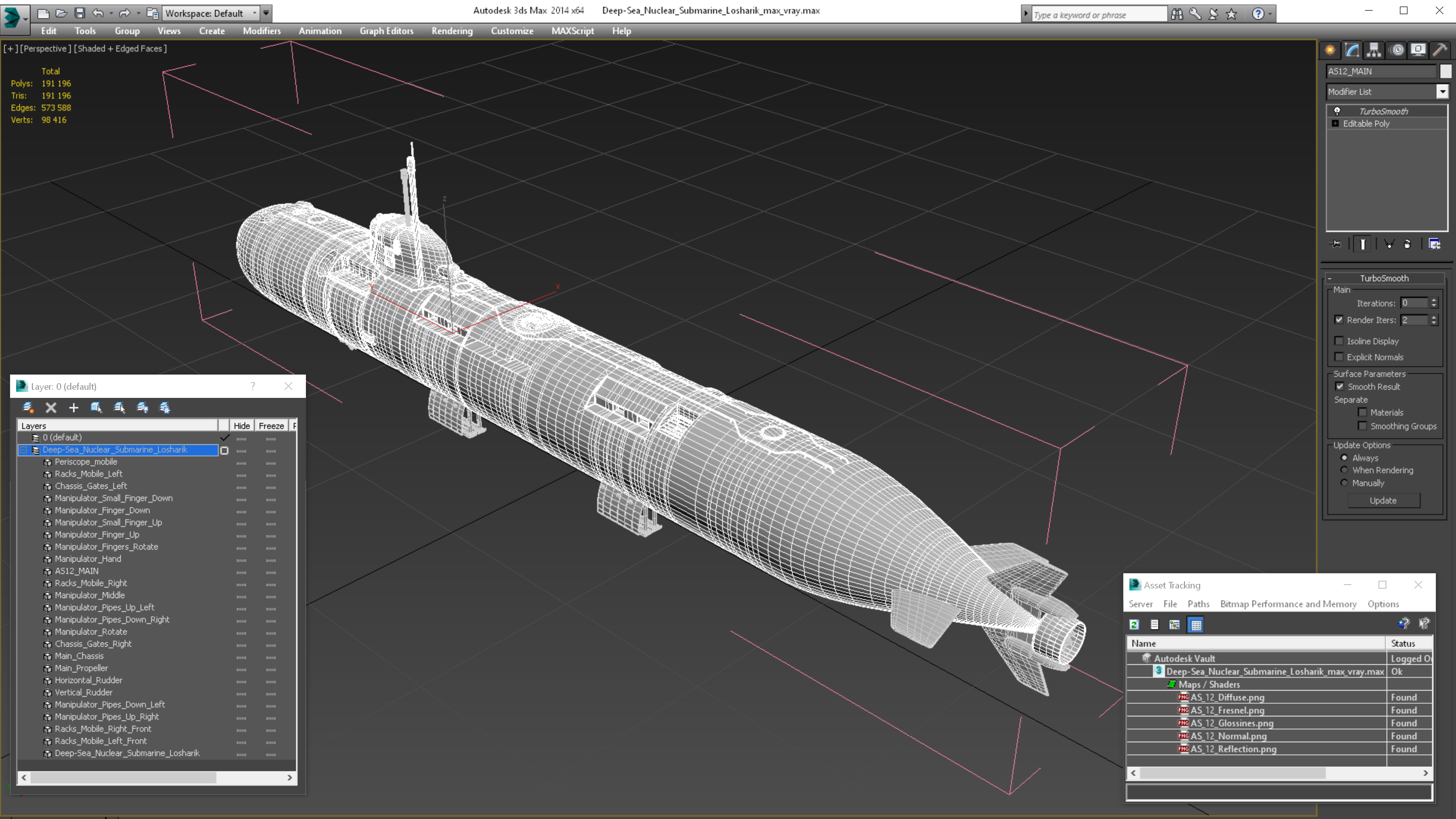 3D model Deep-Sea Nuclear Submarine Losharik