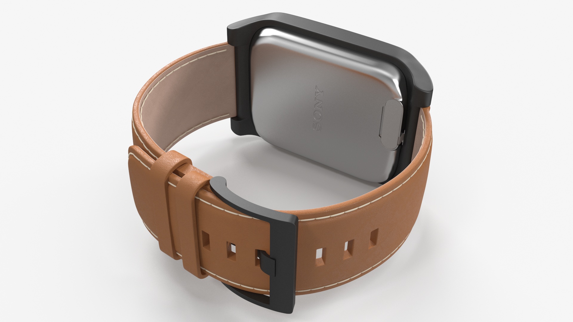 3D model Smart Watch Sony with Leather Strap