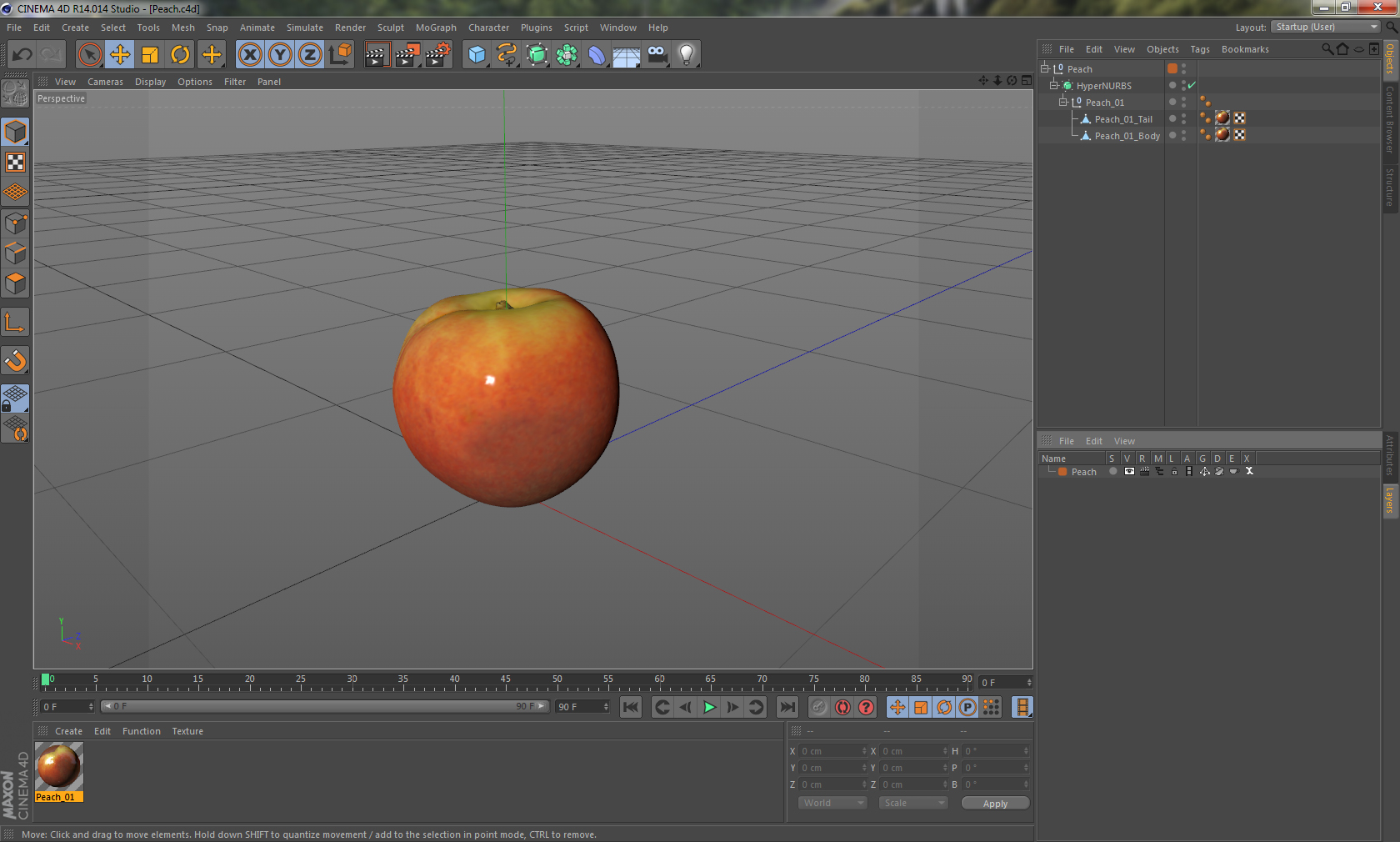 Peach 3D model