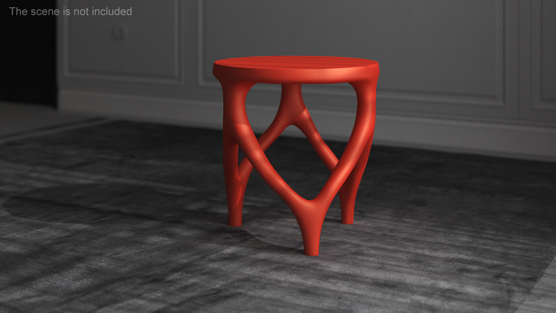 3D Modern Red Table