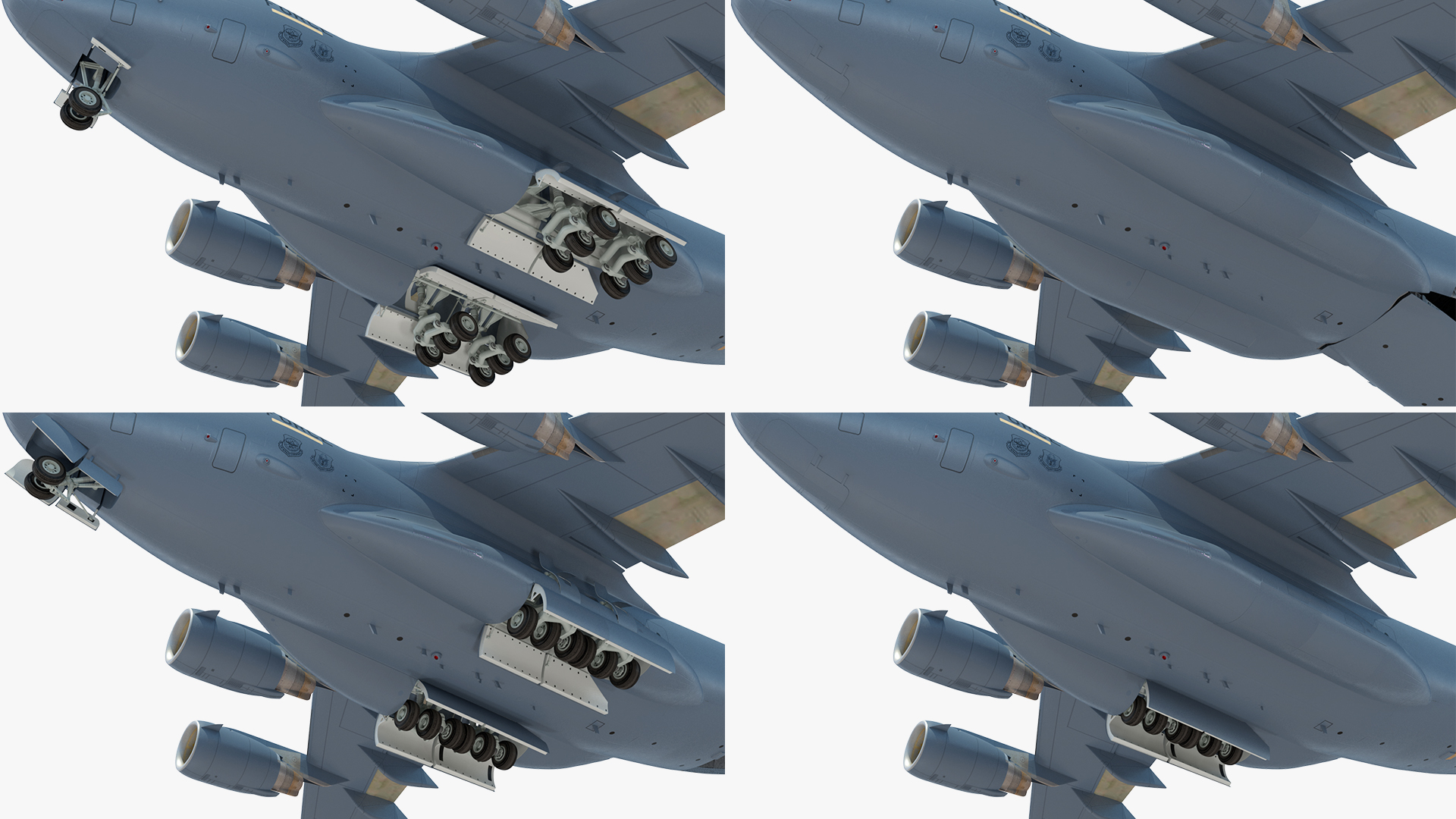 3D Boeing C17 Globemaster III Loaded MIM 104 Patriot Rigged