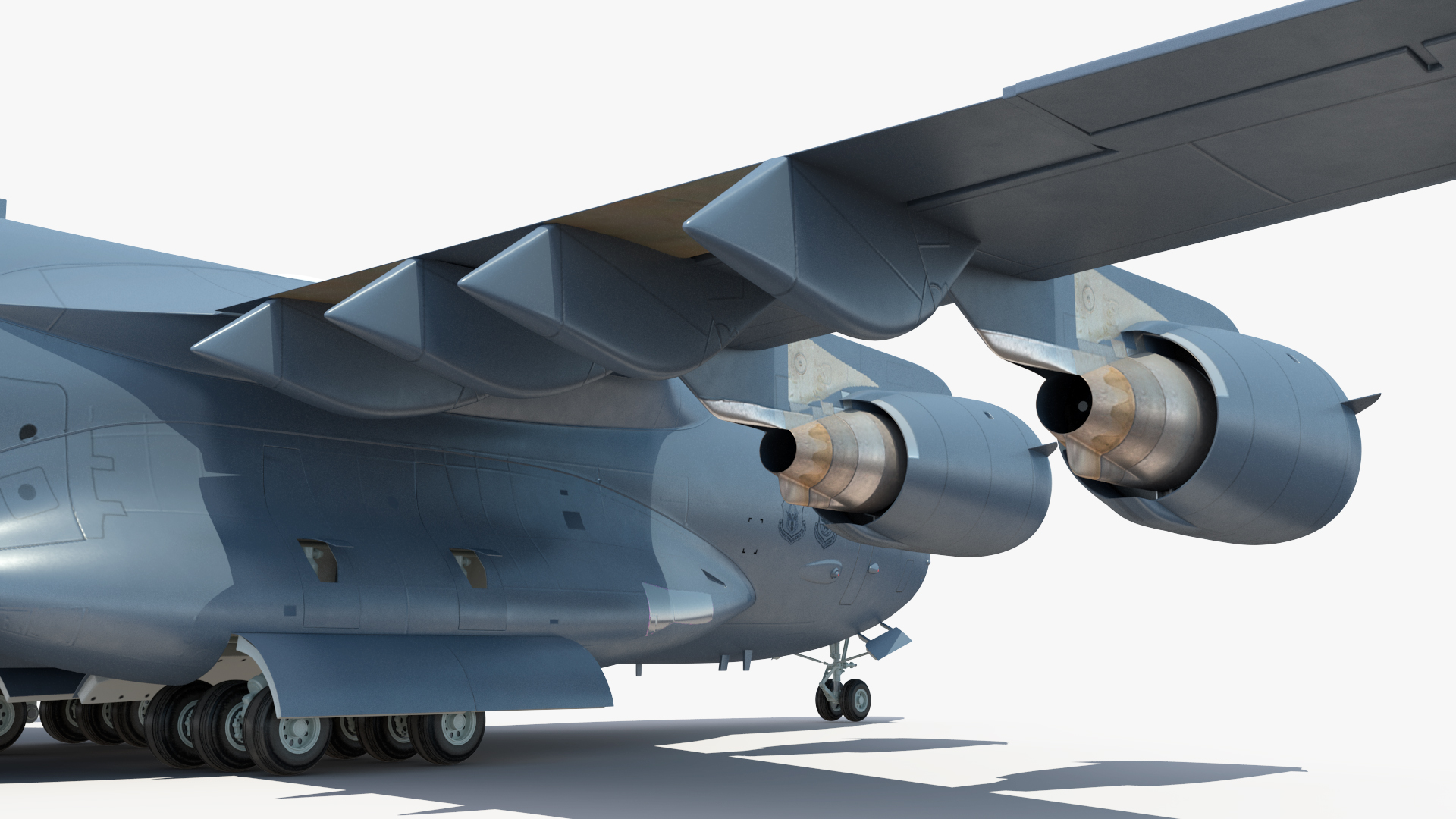 3D Boeing C17 Globemaster III Loaded MIM 104 Patriot Rigged