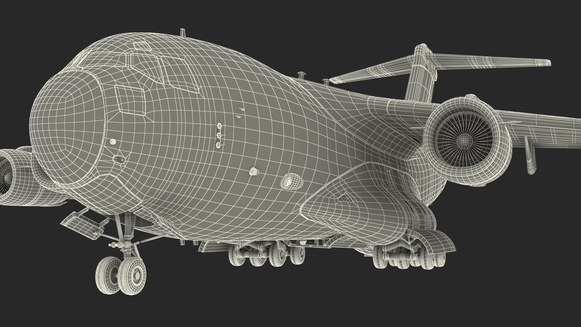 3D Boeing C17 Globemaster III Loaded MIM 104 Patriot Rigged