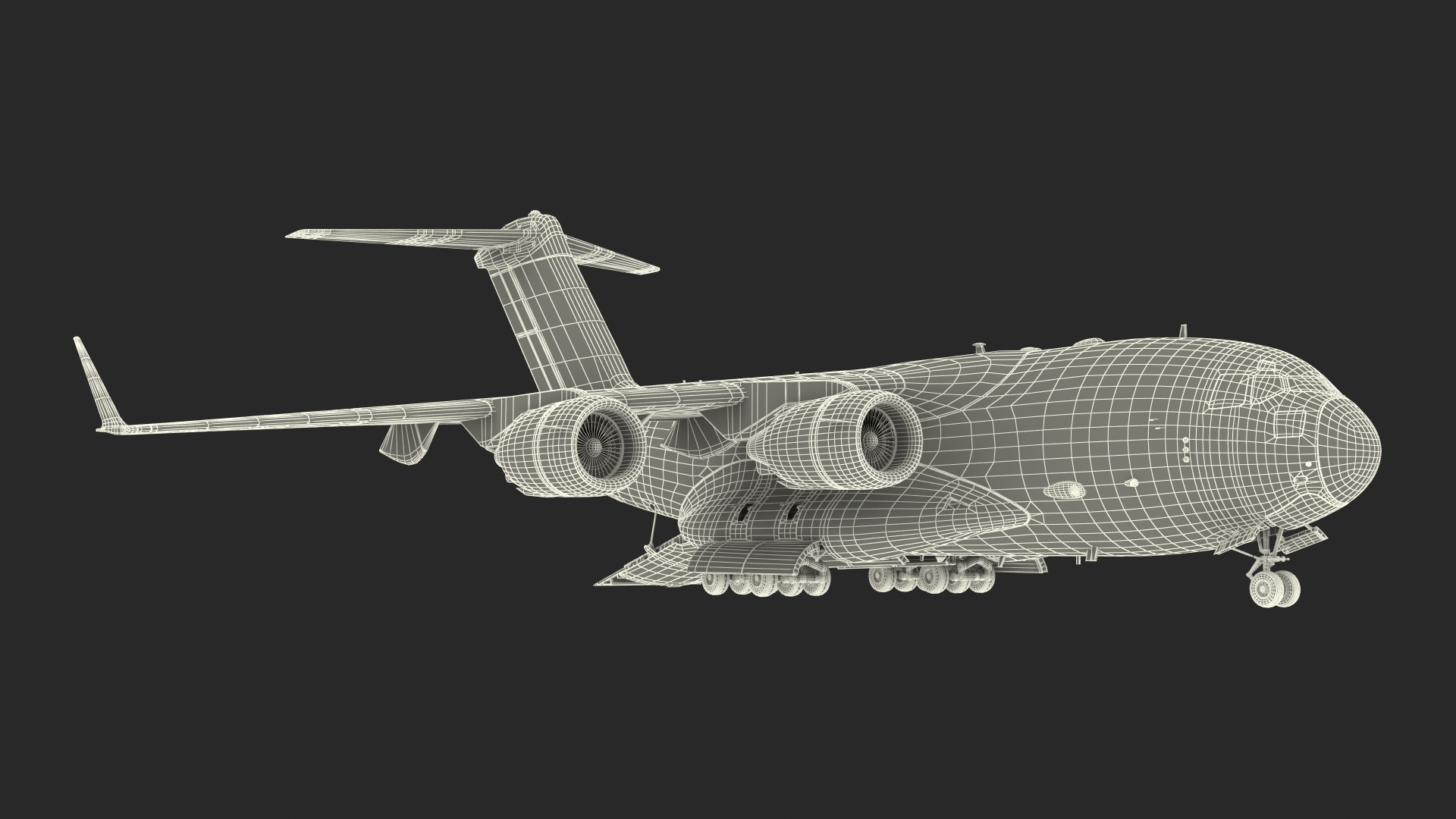 3D Boeing C17 Globemaster III Loaded MIM 104 Patriot Rigged