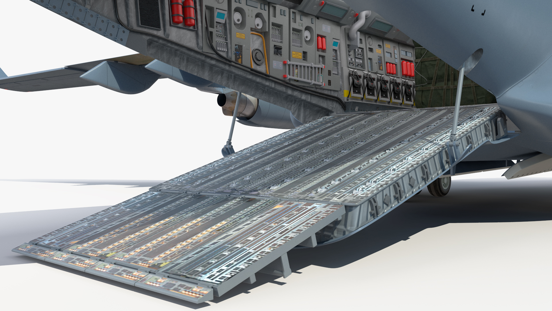 3D Boeing C17 Globemaster III Loaded MIM 104 Patriot Rigged