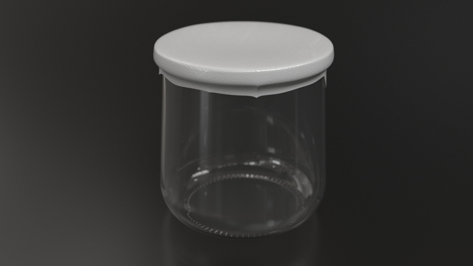 3D Glass Yogurt Container Empty model