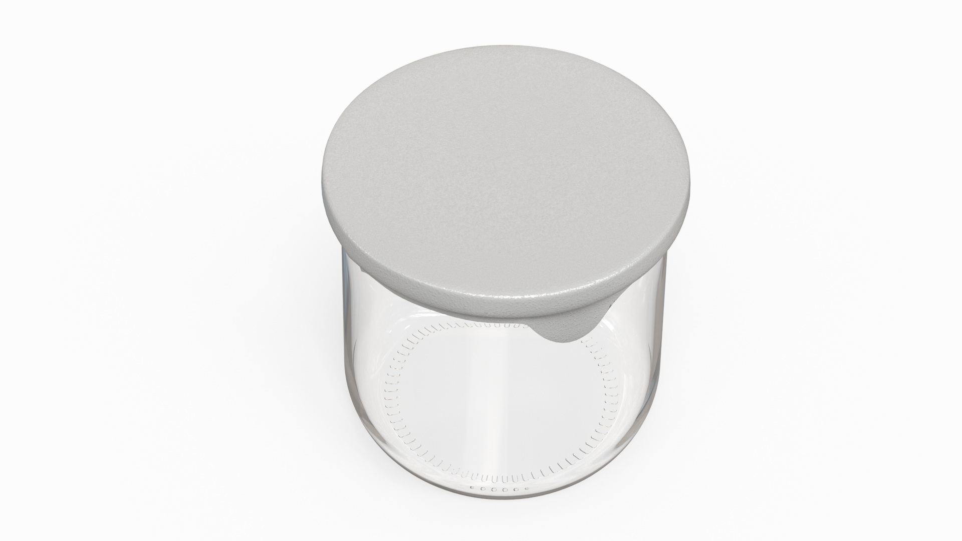 3D Glass Yogurt Container Empty model