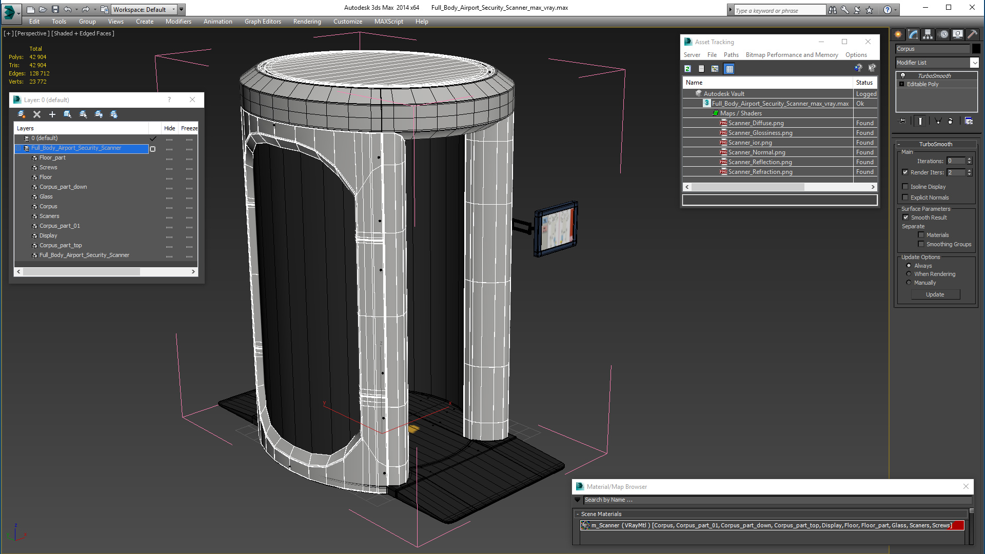 Full Body Airport Security Scanner 3D model