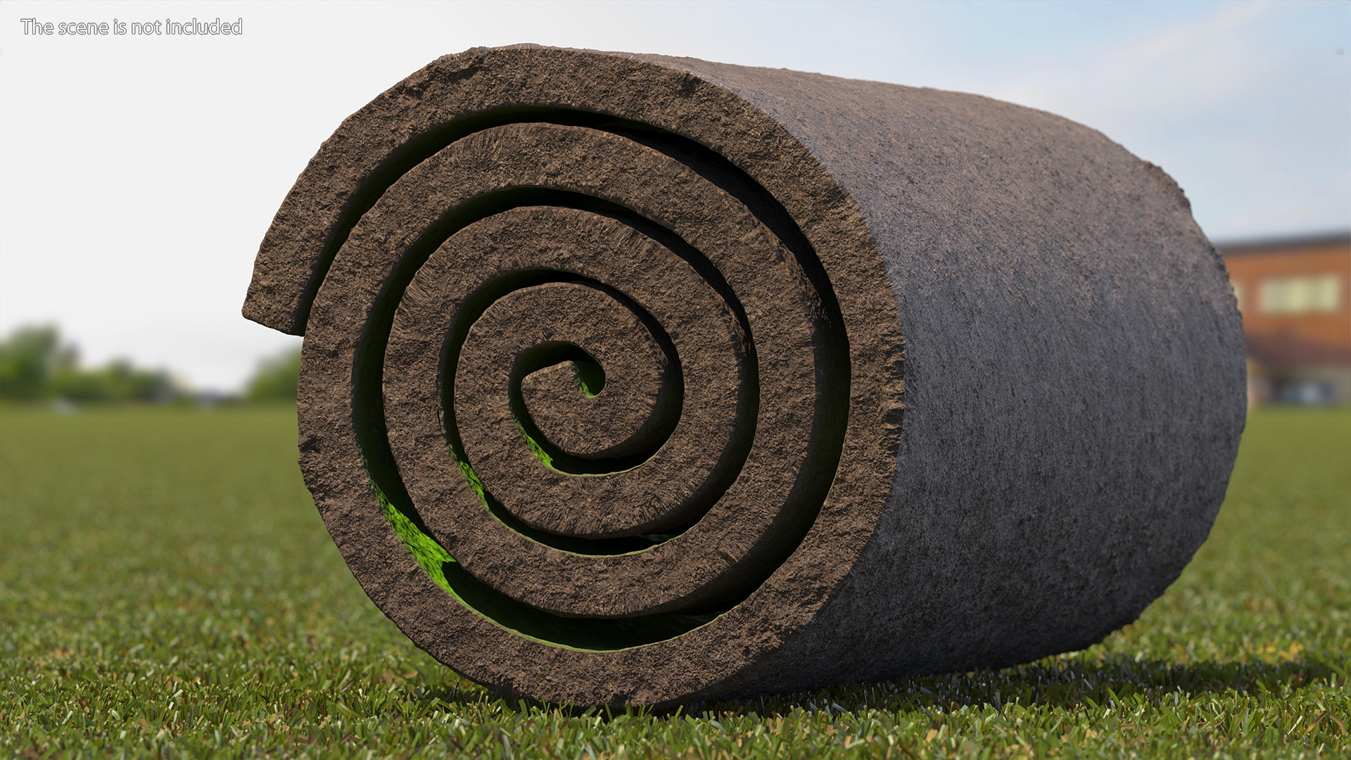 3D Lawn Turf Roll Folded