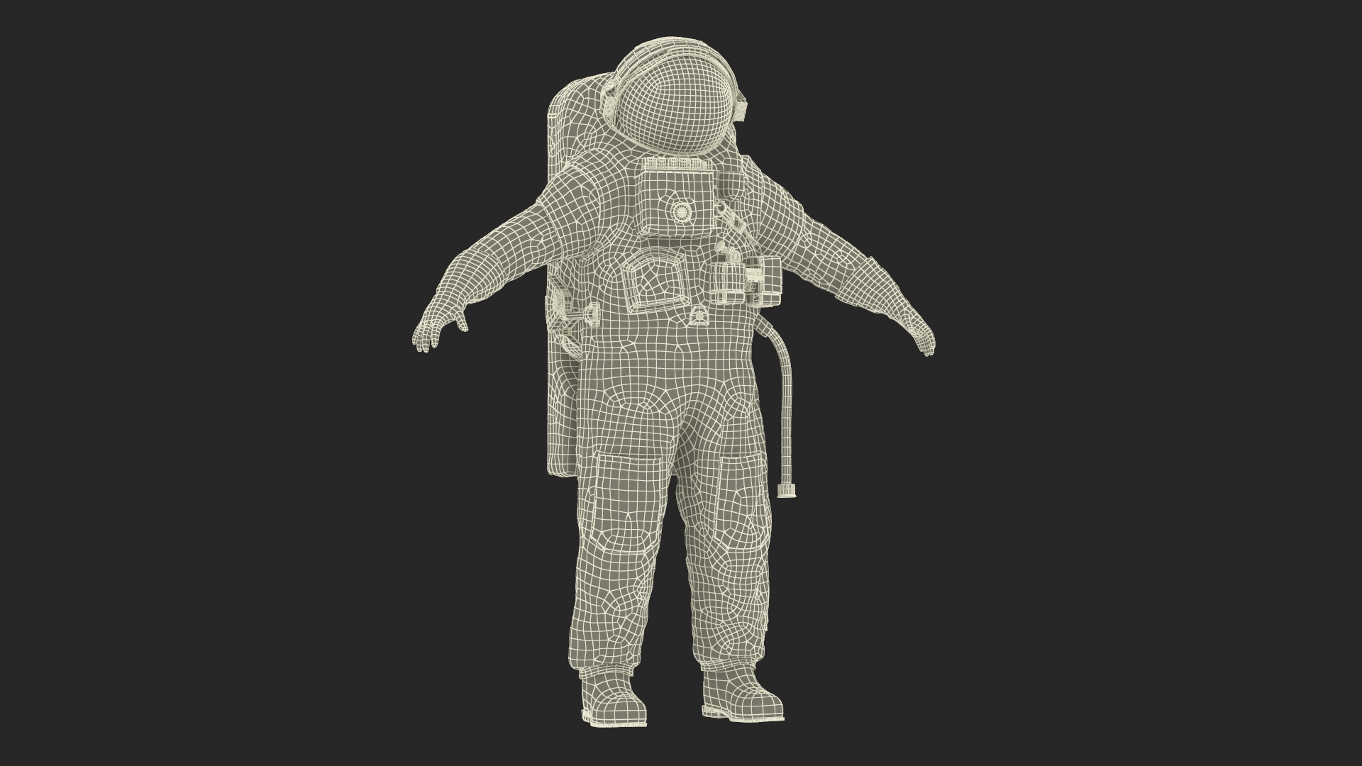 3D Russian Astronaut Spacesuit Orlan MK Rigged model