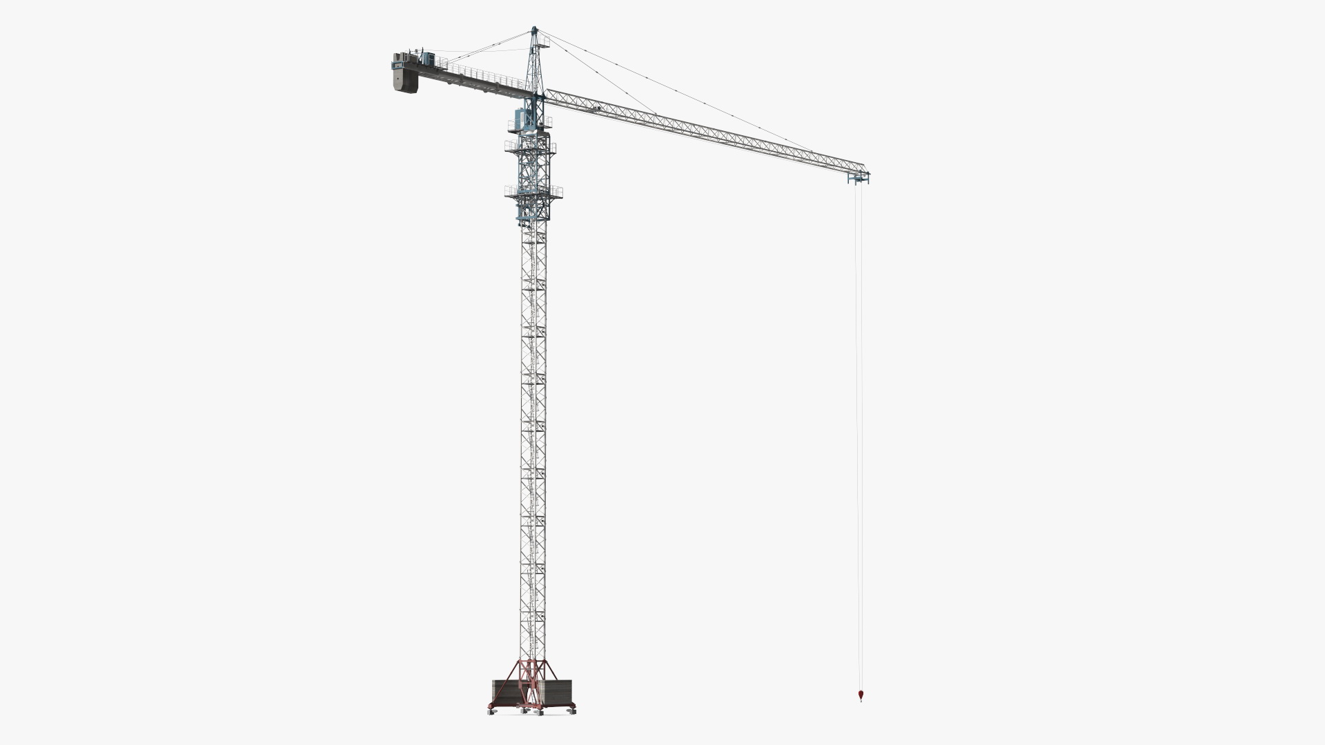 3D Construction Tower Crane Rigged