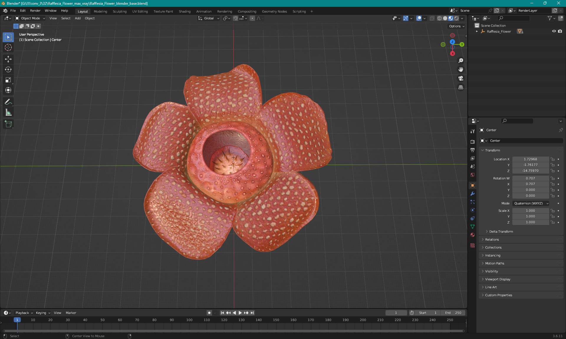 3D Rafflesia Flower