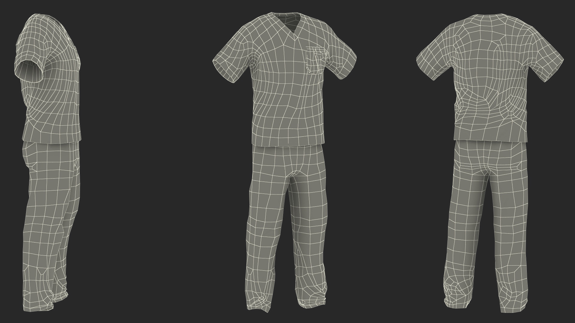 3D model Surgeon Dress Pants and Shirt Scrub