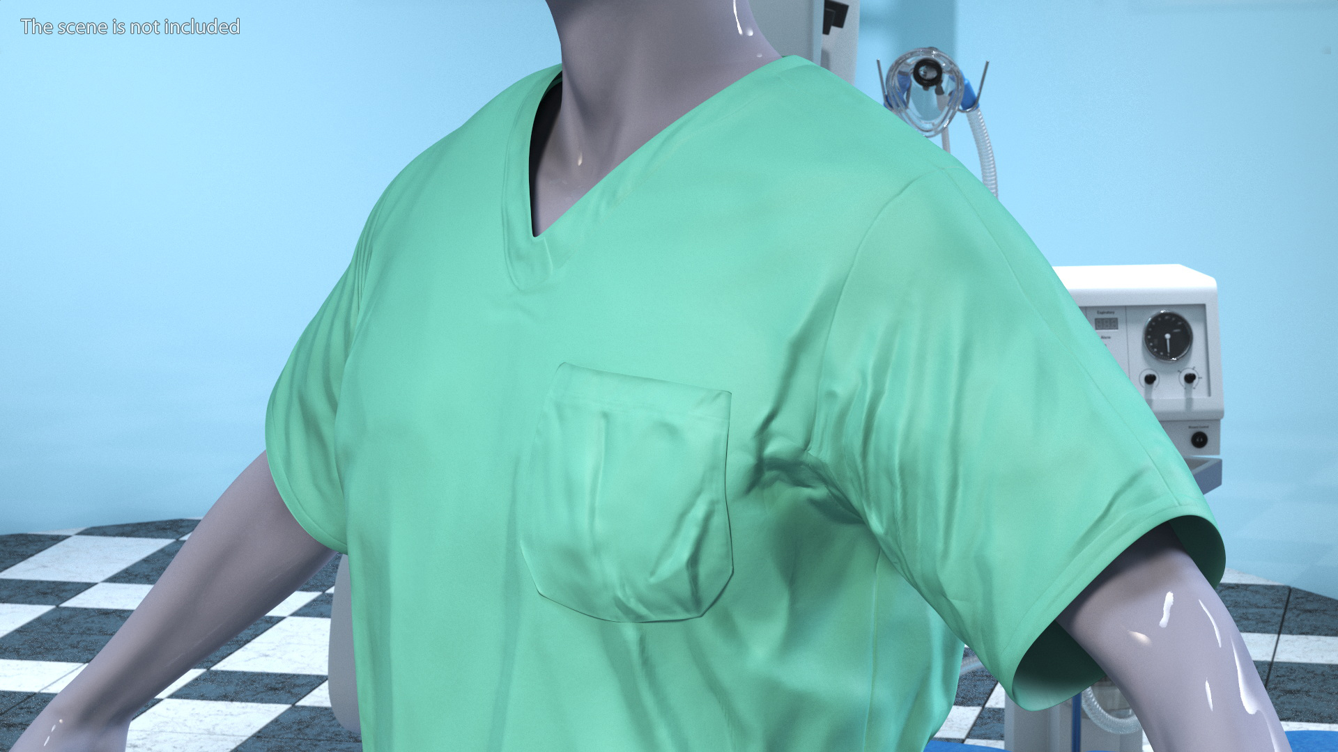 3D model Surgeon Dress Pants and Shirt Scrub