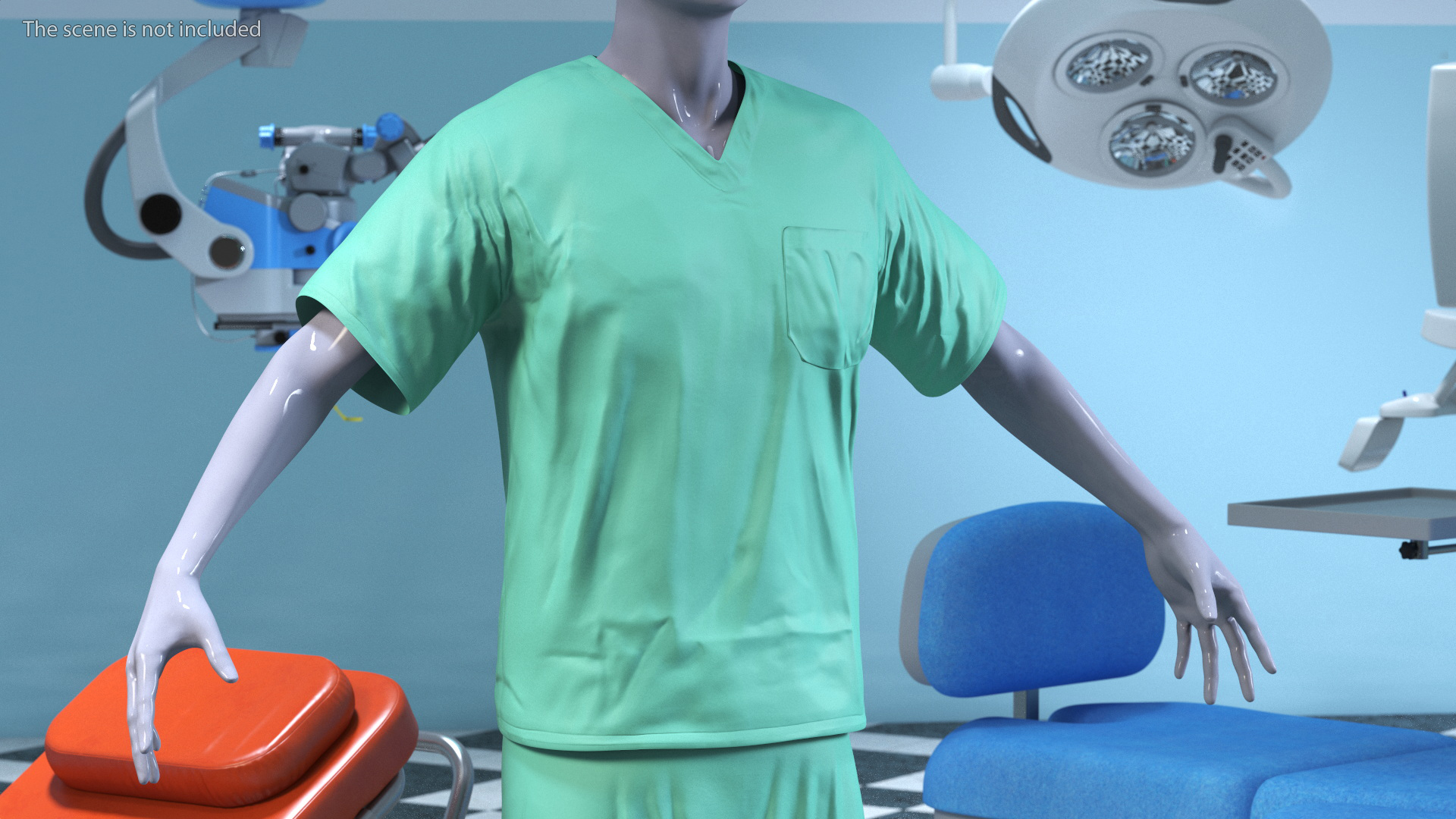 3D model Surgeon Dress Pants and Shirt Scrub