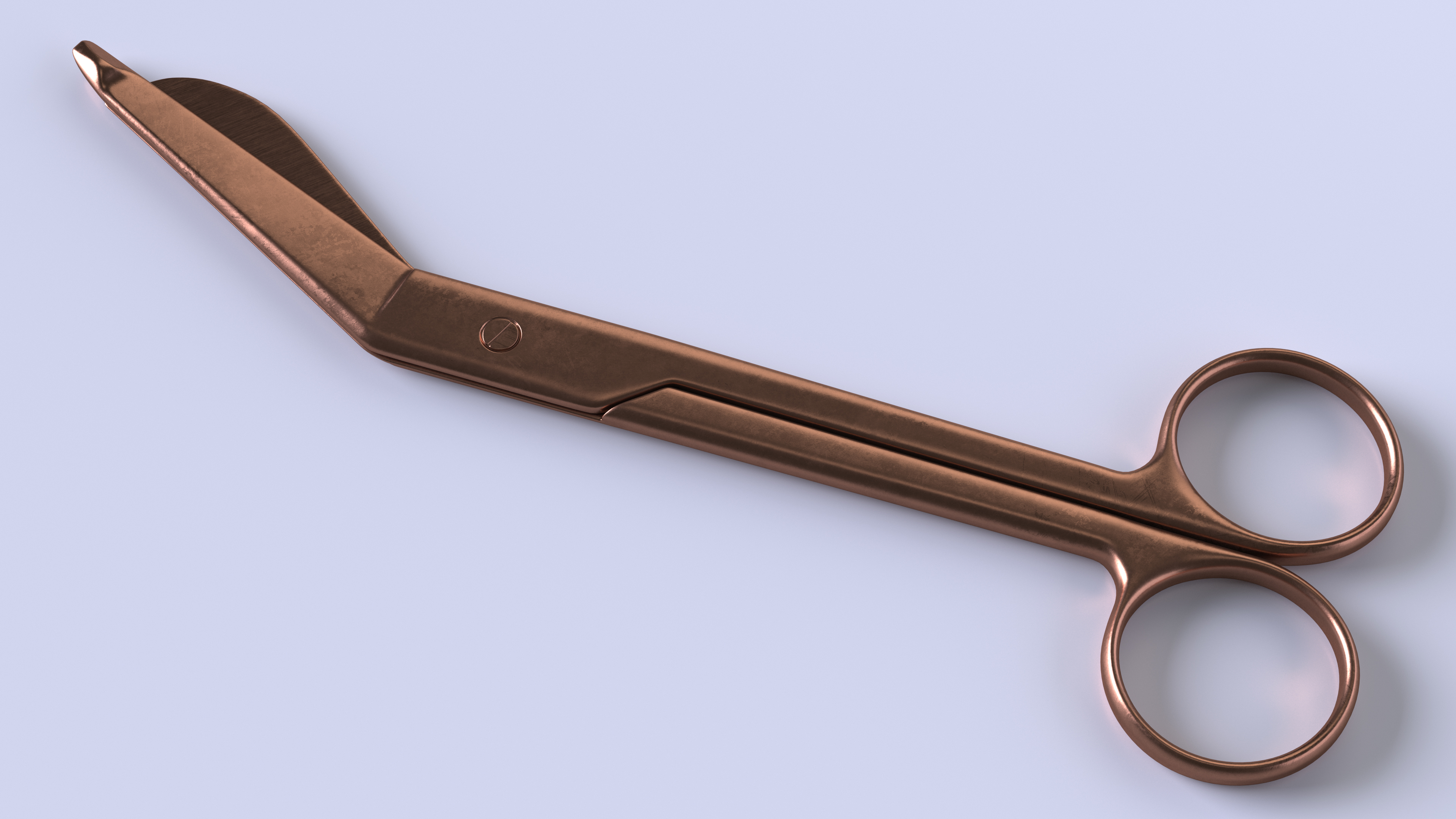 3D model Angled Bandage Scissors Copper