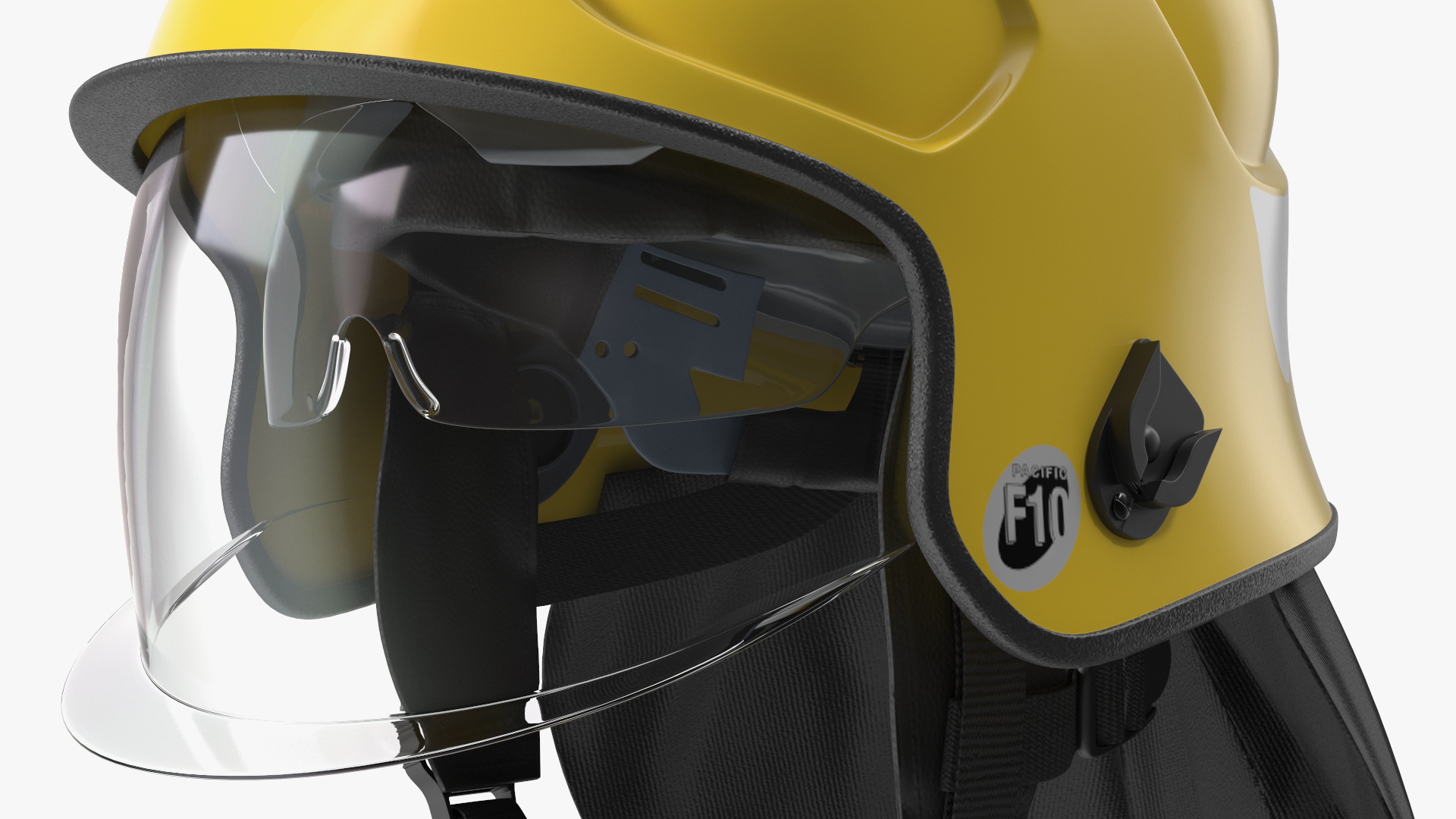 3D Yellow Fire Helmet F10 MKV