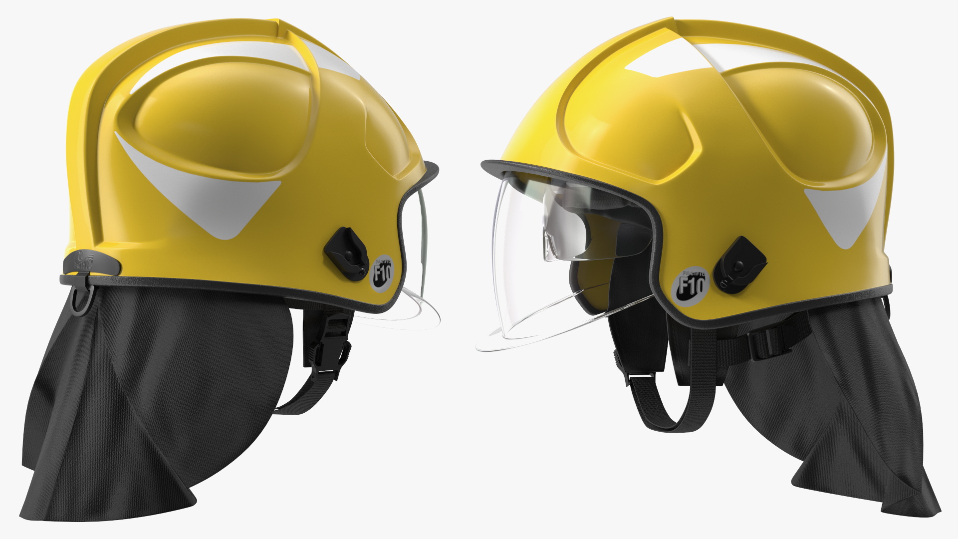 3D Yellow Fire Helmet F10 MKV