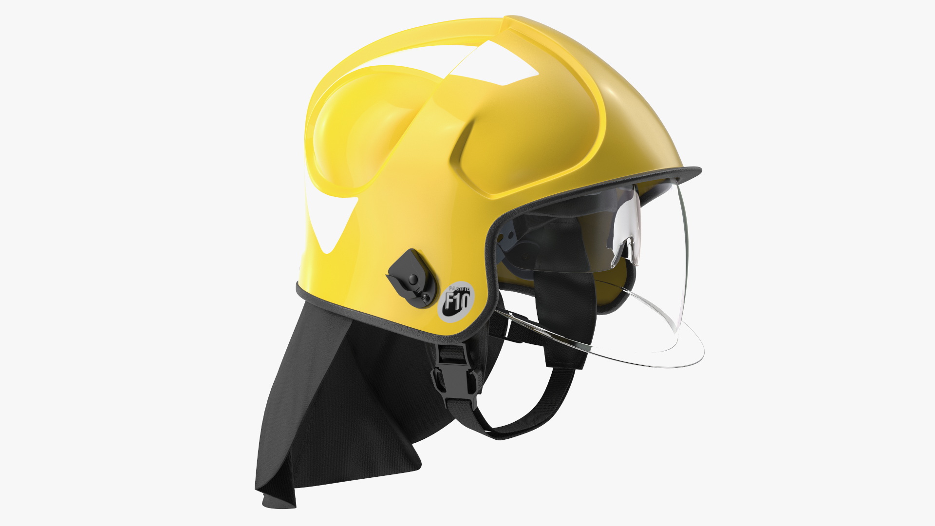 3D Yellow Fire Helmet F10 MKV