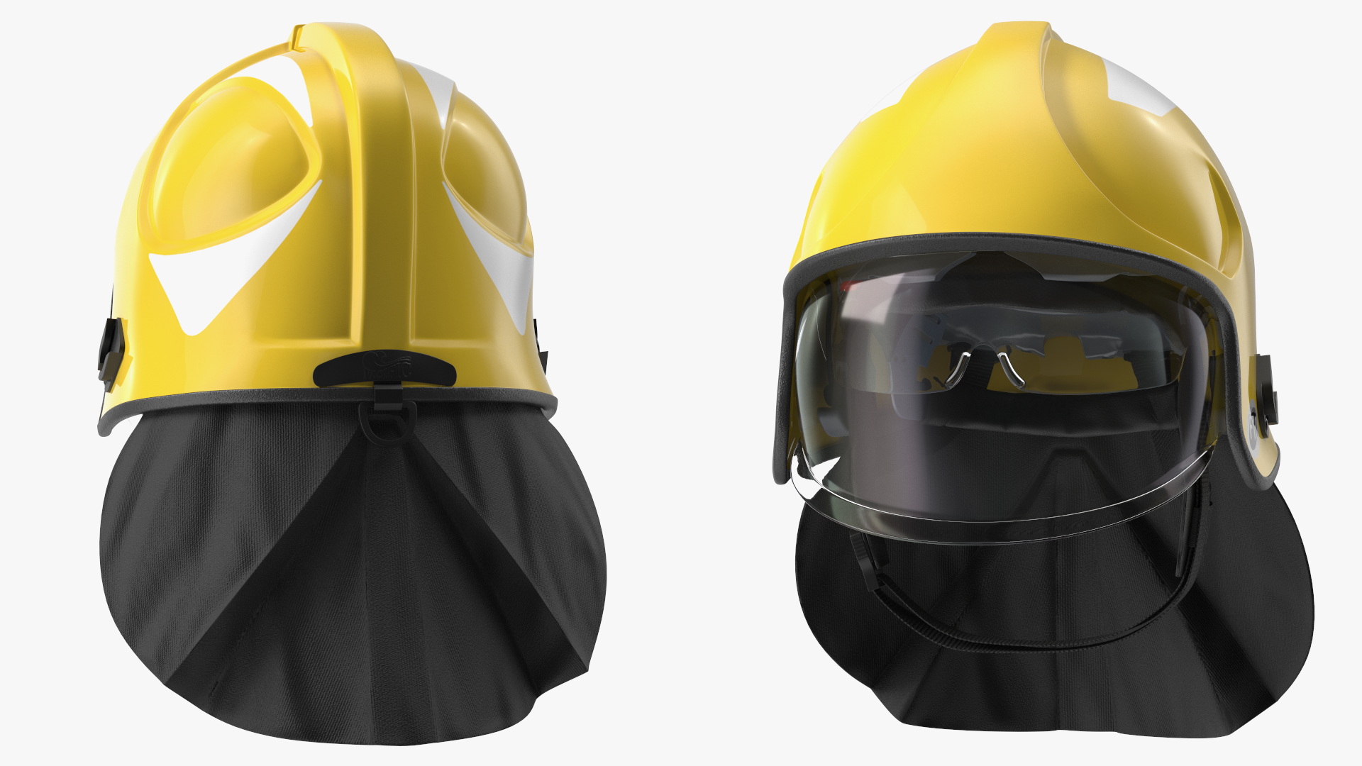 3D Yellow Fire Helmet F10 MKV