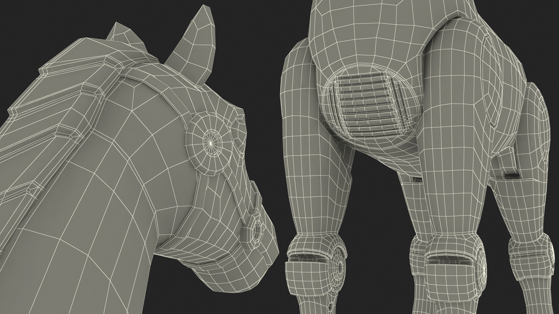 3D Robot Horse Rigged model