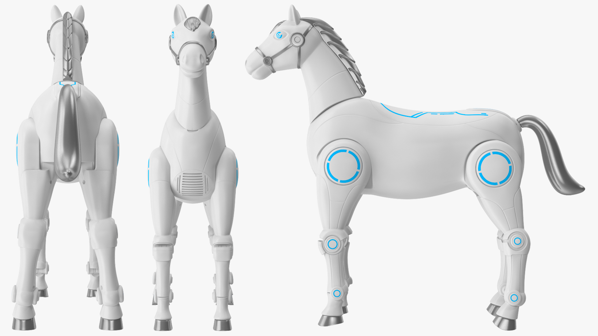 3D Robot Horse Rigged model