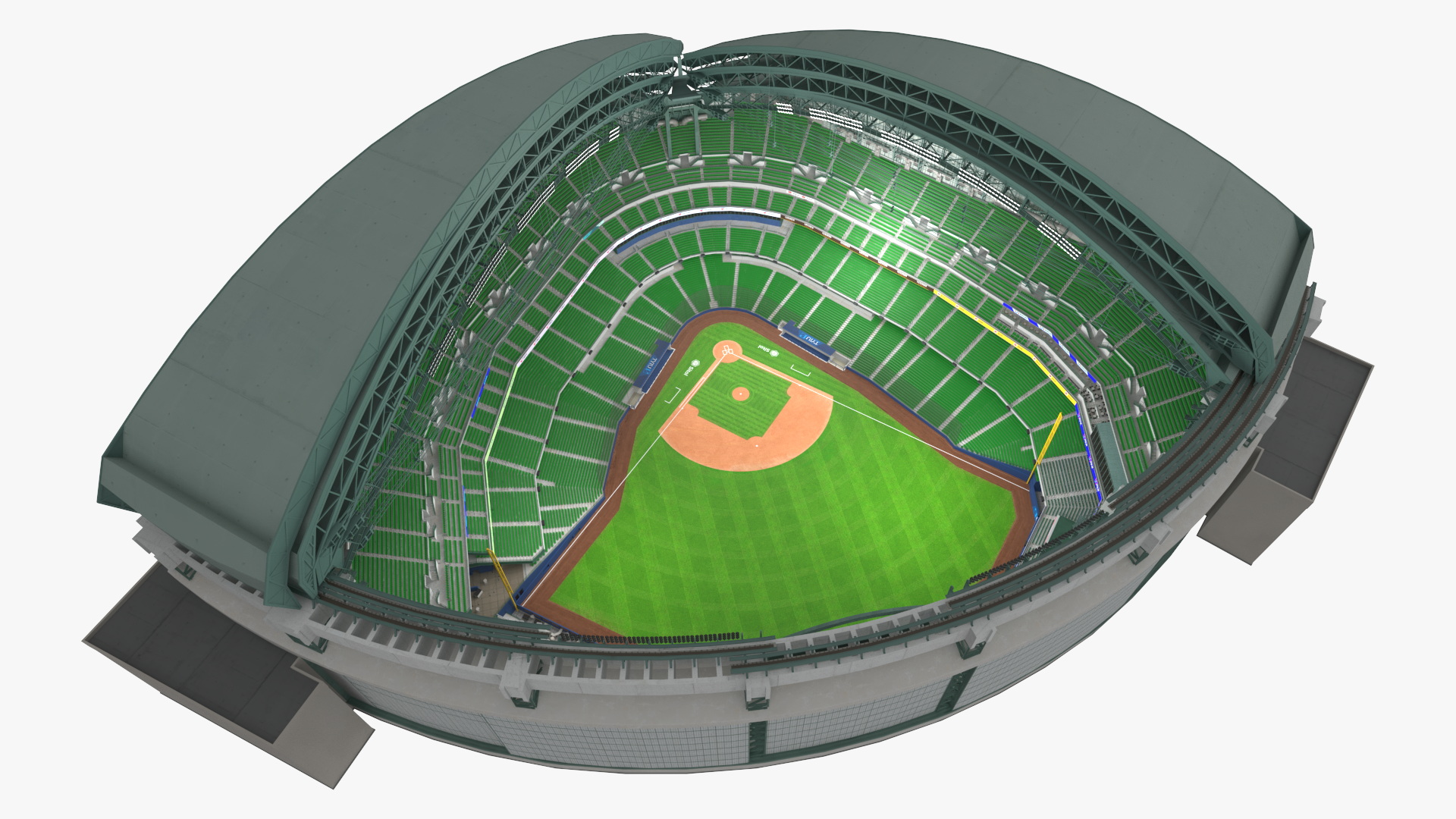 3D American Family Field Open Roof