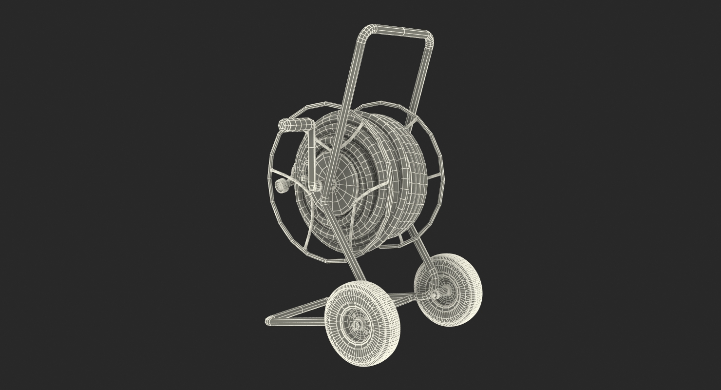 Garden Reel Cart Trolley with Hose 3D model