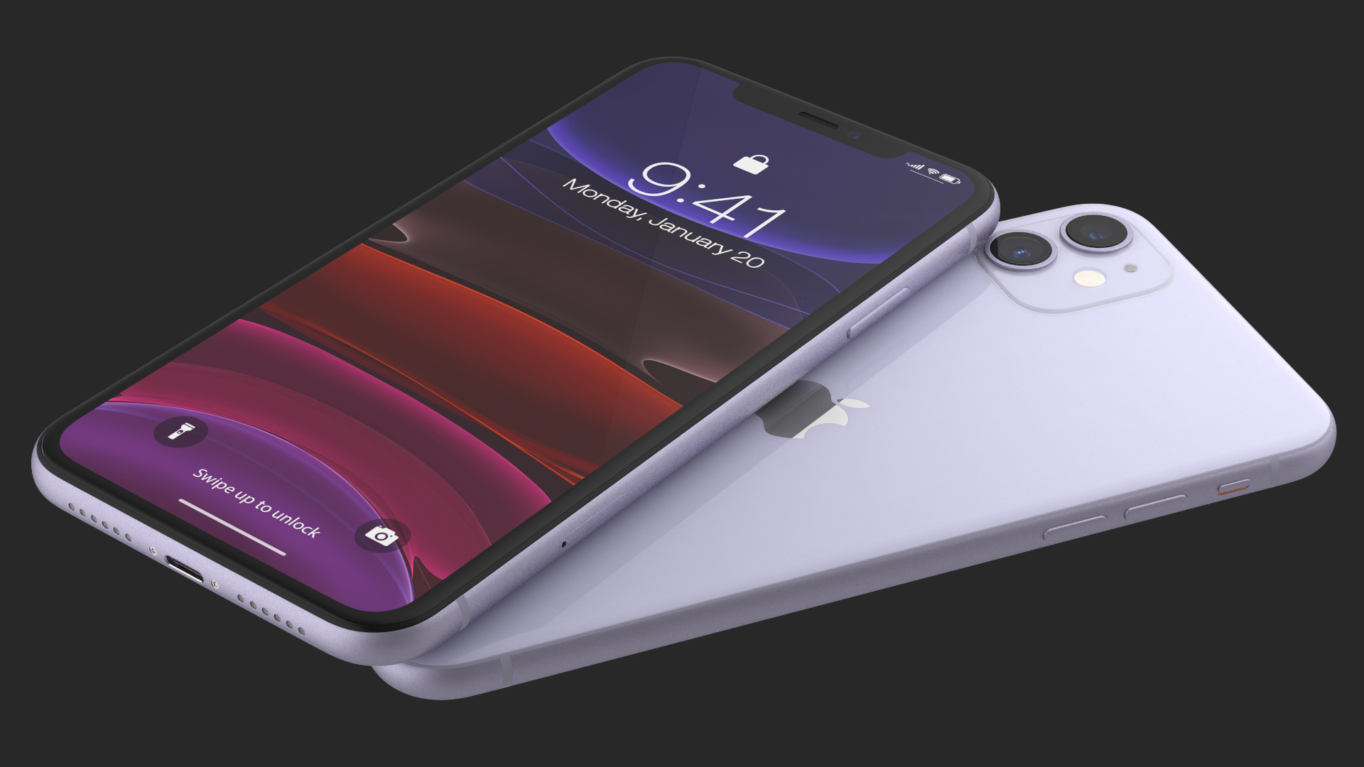 3D iPhone 11 Purple