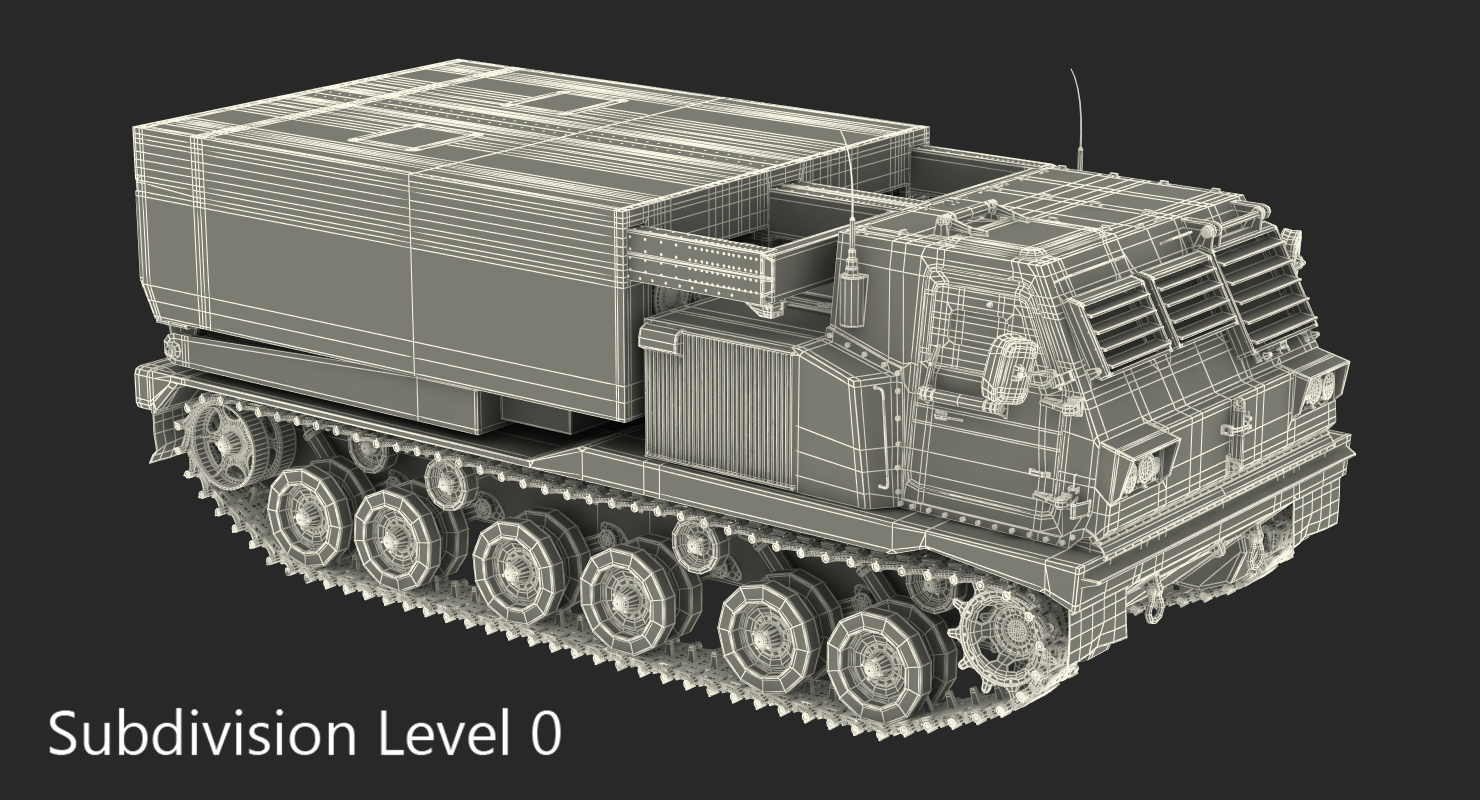 M270 Multiple Launch Rocket System 3D model