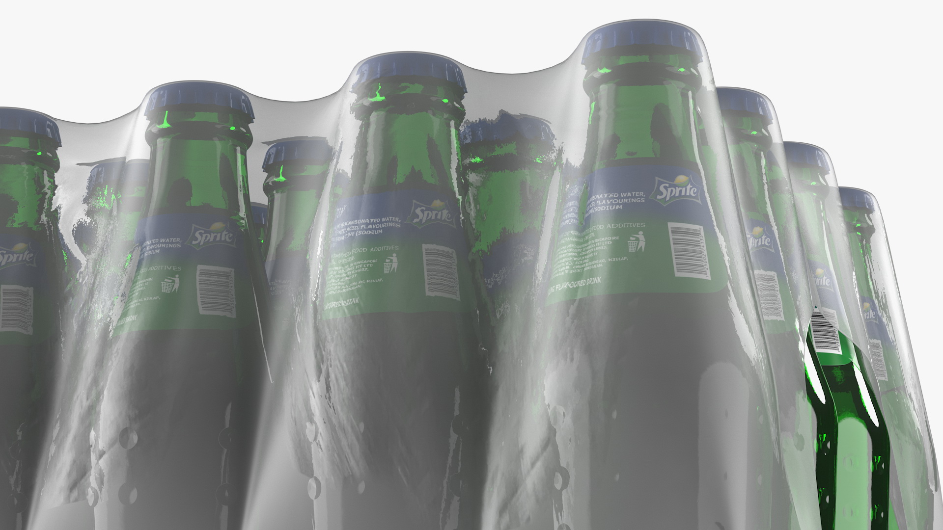 24 Sprite Bottle Package 3D model