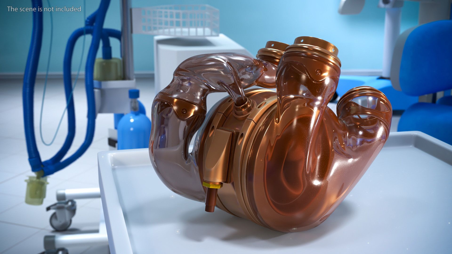 Steampunk Artificial Heart Concept 3D model