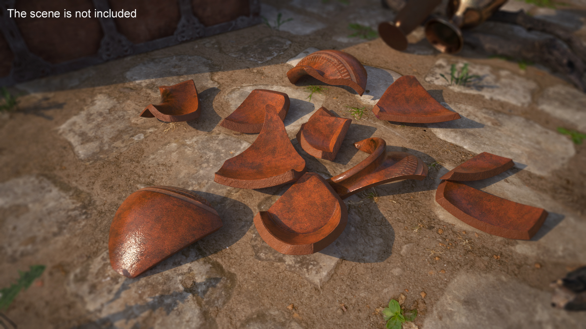 3D Clay Pot Fragments model